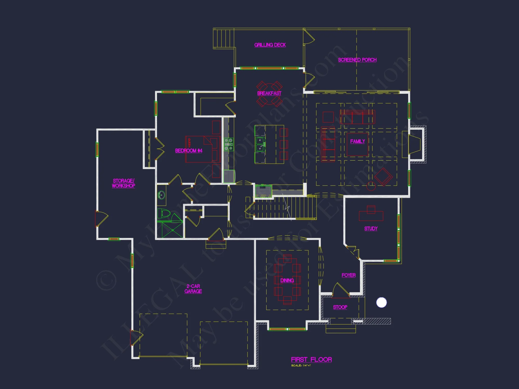 Modern Craftsman house Plan with 4 Bedrooms and Spacious Floor Designs