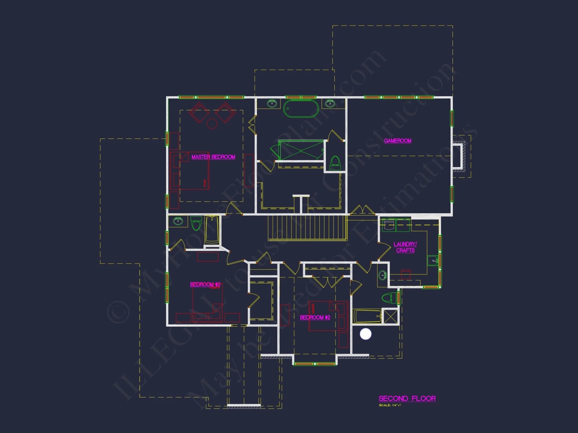 Modern Craftsman house Plan with 4 Bedrooms and Spacious Floor Designs