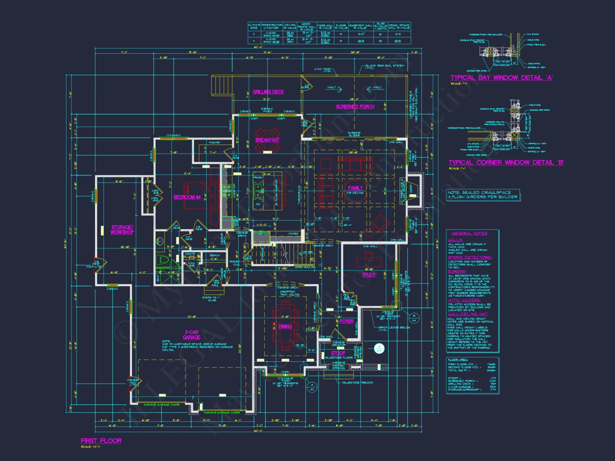 Modern Craftsman house Plan with 4 Bedrooms and Spacious Floor Designs