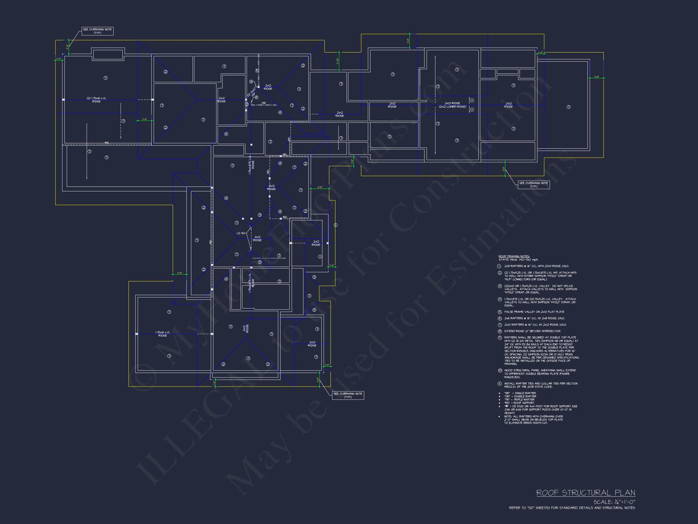 20-1366 HOUSE PLAN - Luxurious House Floor Plan with 4 Bedrooms | CAD Designs & Blueprints 14 Luxurious house Floor Plan with 4 Bedrooms