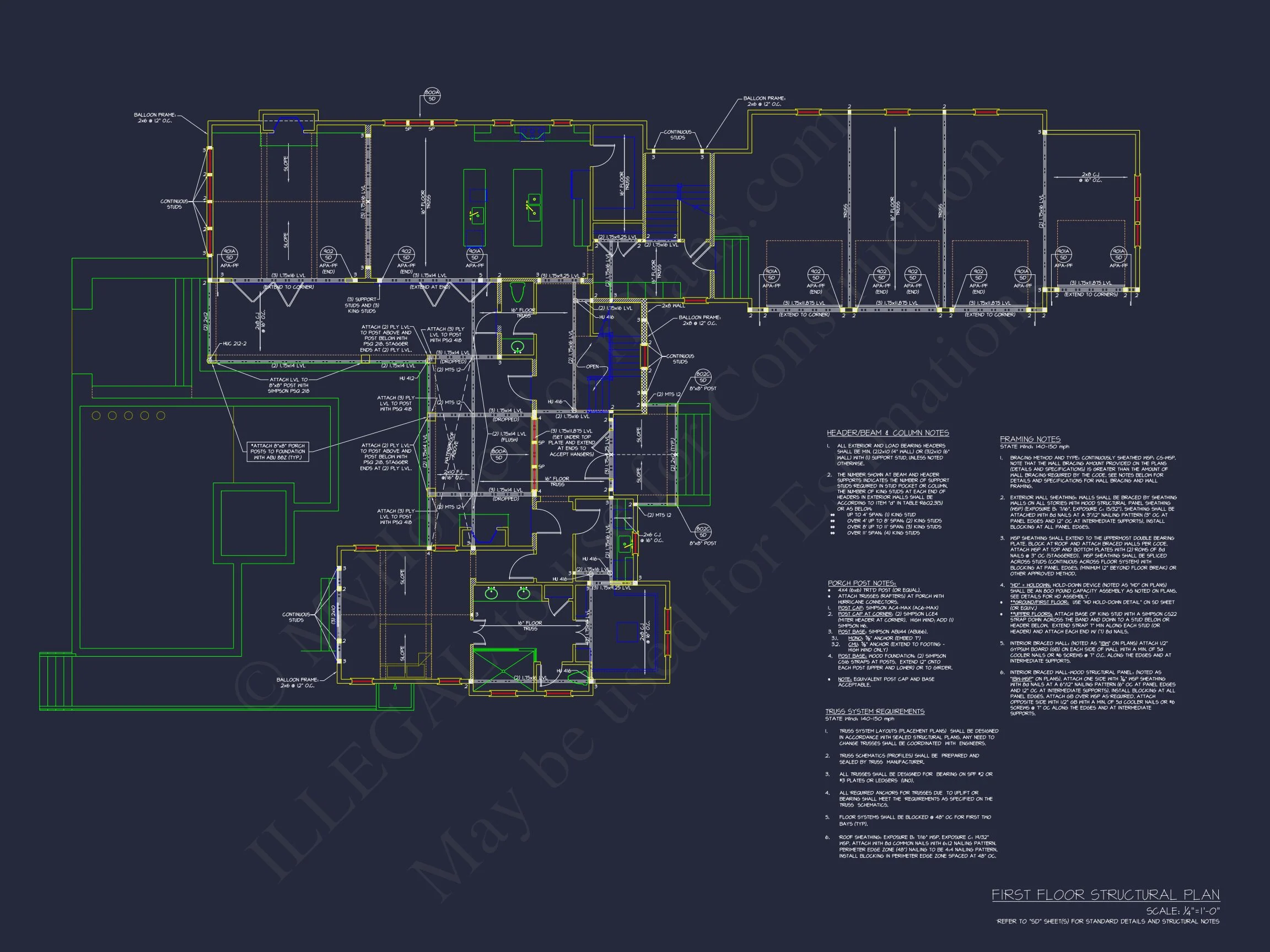 20-1366 HOUSE PLAN - Luxurious House Floor Plan with 4 Bedrooms | CAD Designs & Blueprints 12 Luxurious house Floor Plan with 4 Bedrooms