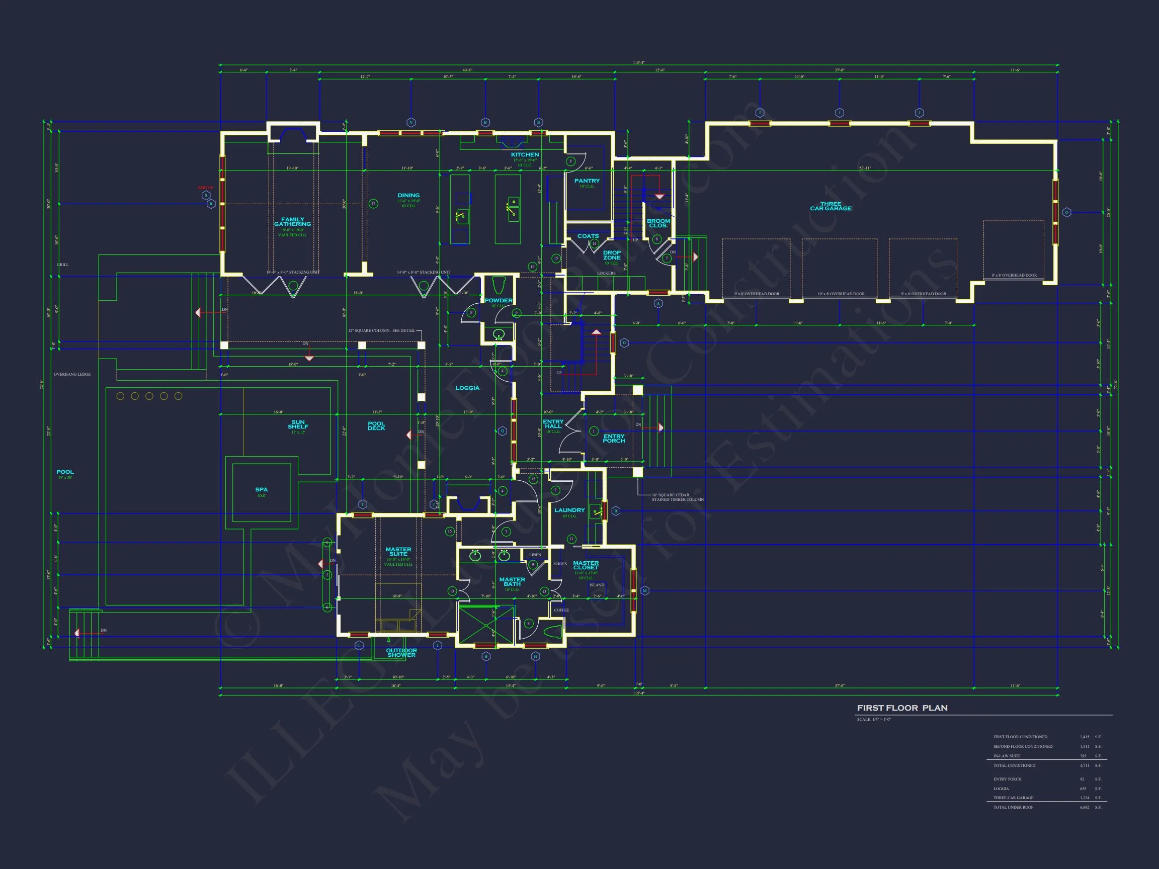 20-1366 HOUSE PLAN - Luxurious House Floor Plan with 4 Bedrooms | CAD Designs & Blueprints 9 CAD Designs & Blueprints