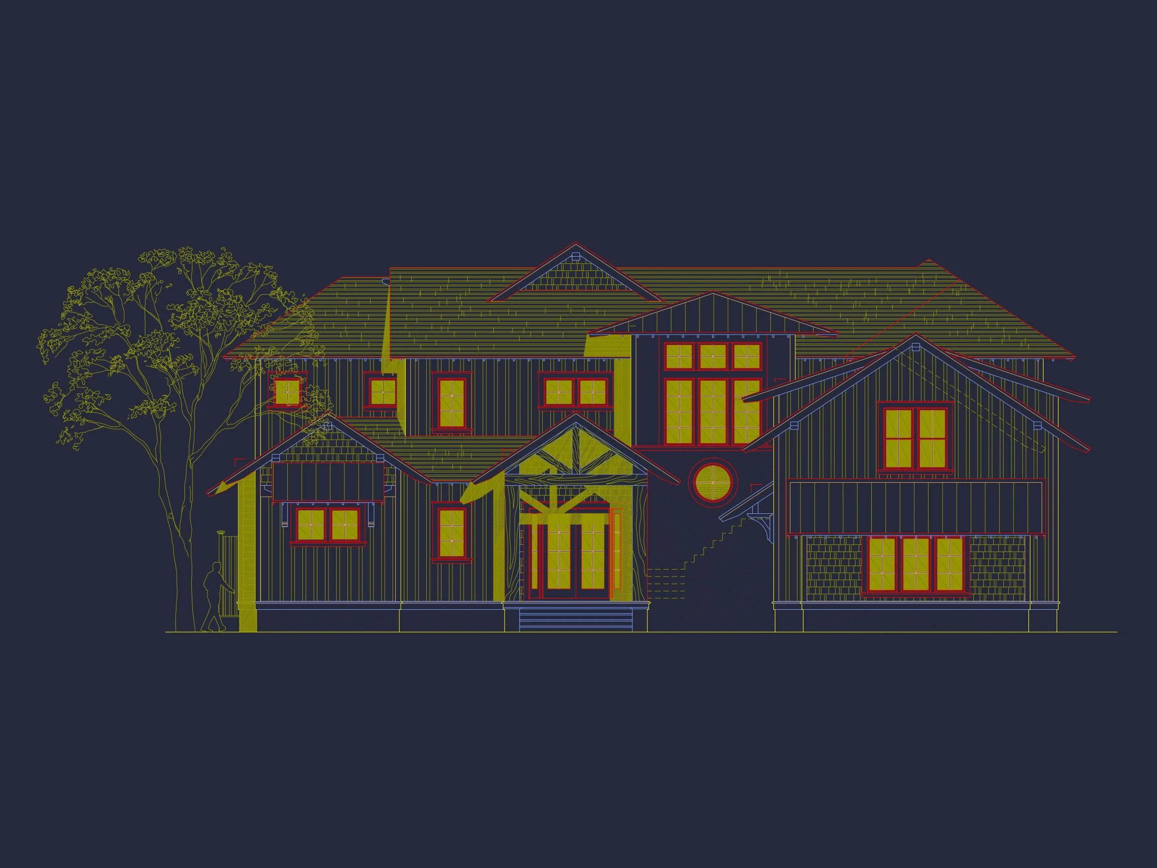 20-1366 HOUSE PLAN - Luxurious House Floor Plan with 4 Bedrooms | CAD Designs & Blueprints 3 CAD Designs & Blueprints