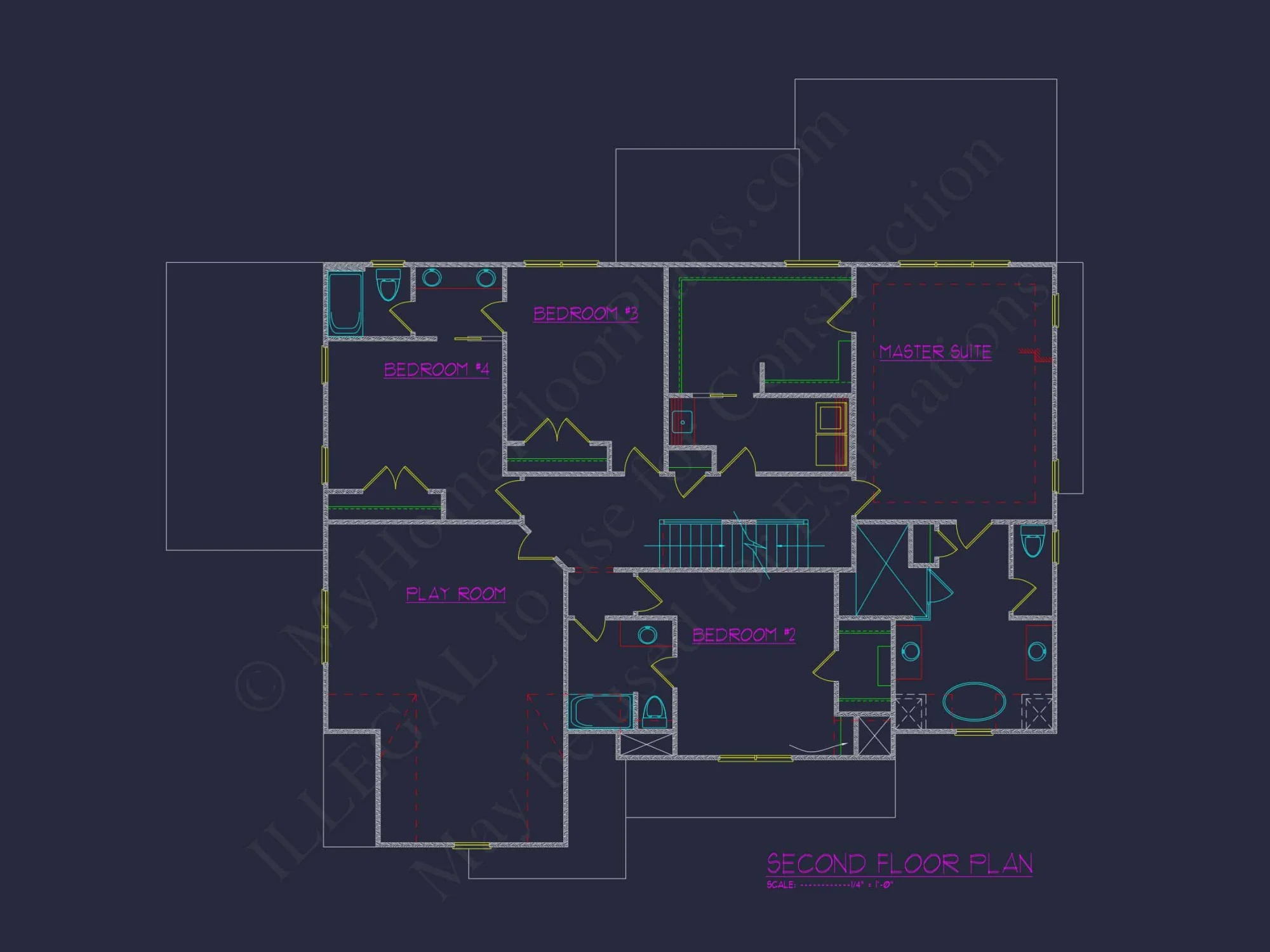 Modern Suburban house Plan with Spacious Layout and CAD Design
