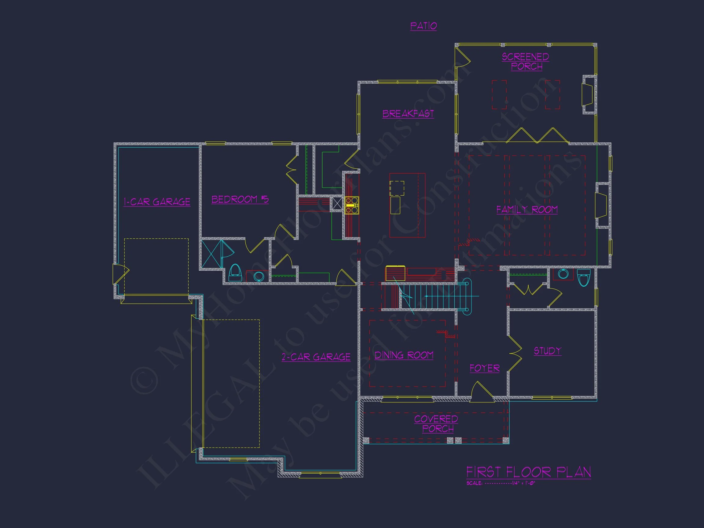 Modern Suburban house Plan with Spacious Layout and CAD Design