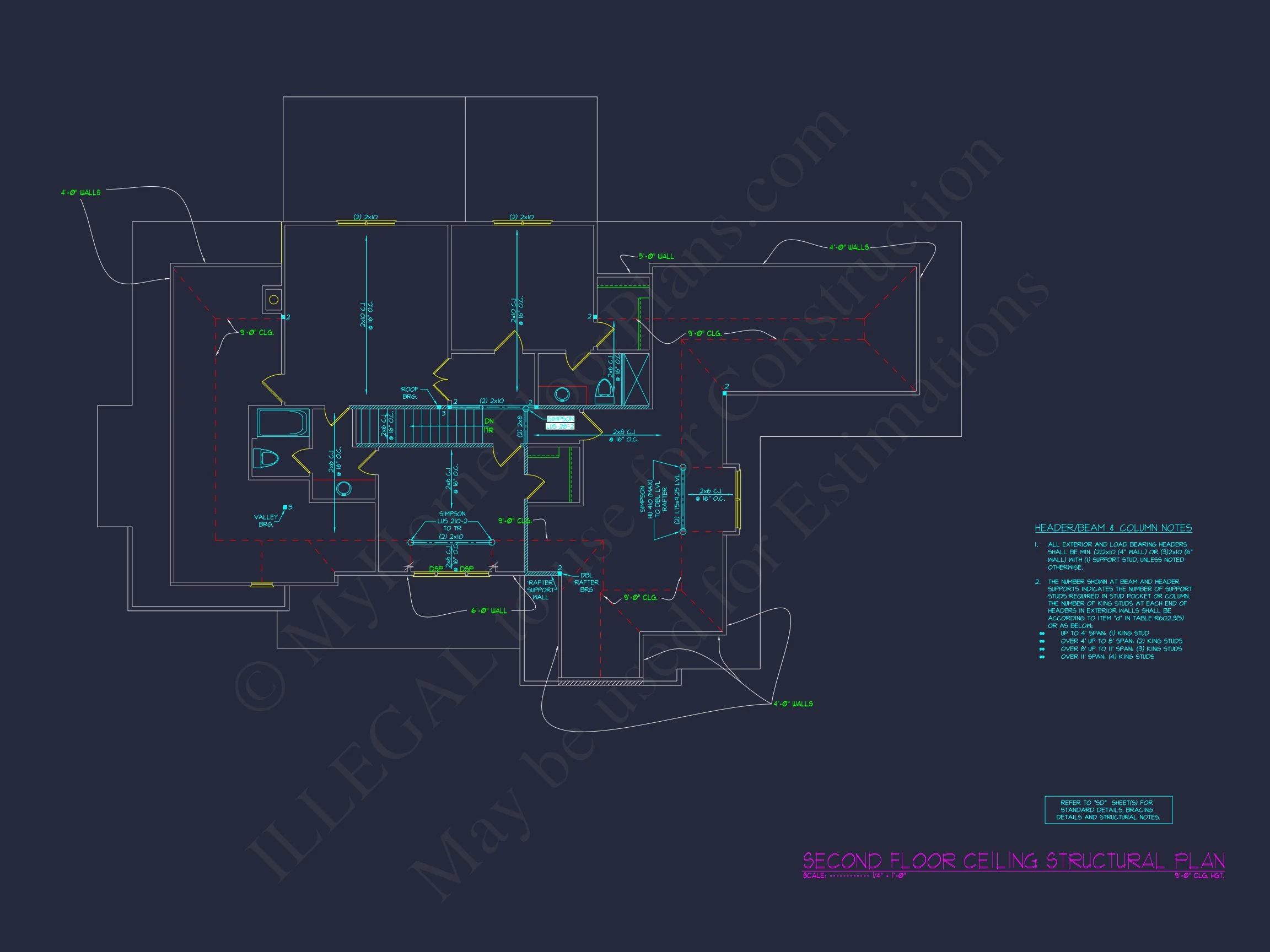 Spacious 4-Bedroom house Plan with Floor Plans and CAD Designs