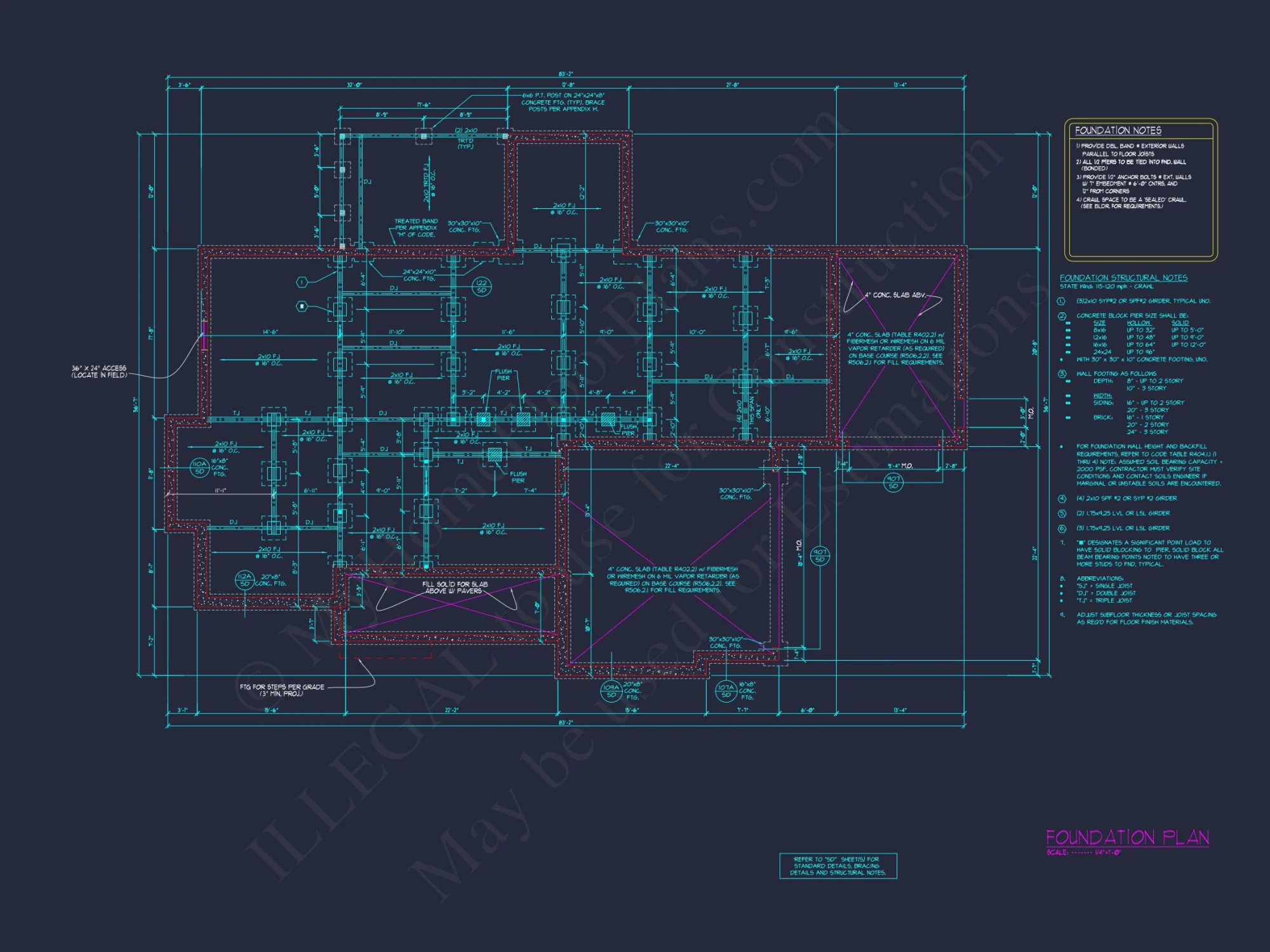 Spacious 4-Bedroom house Plan with Floor Plans and CAD Designs