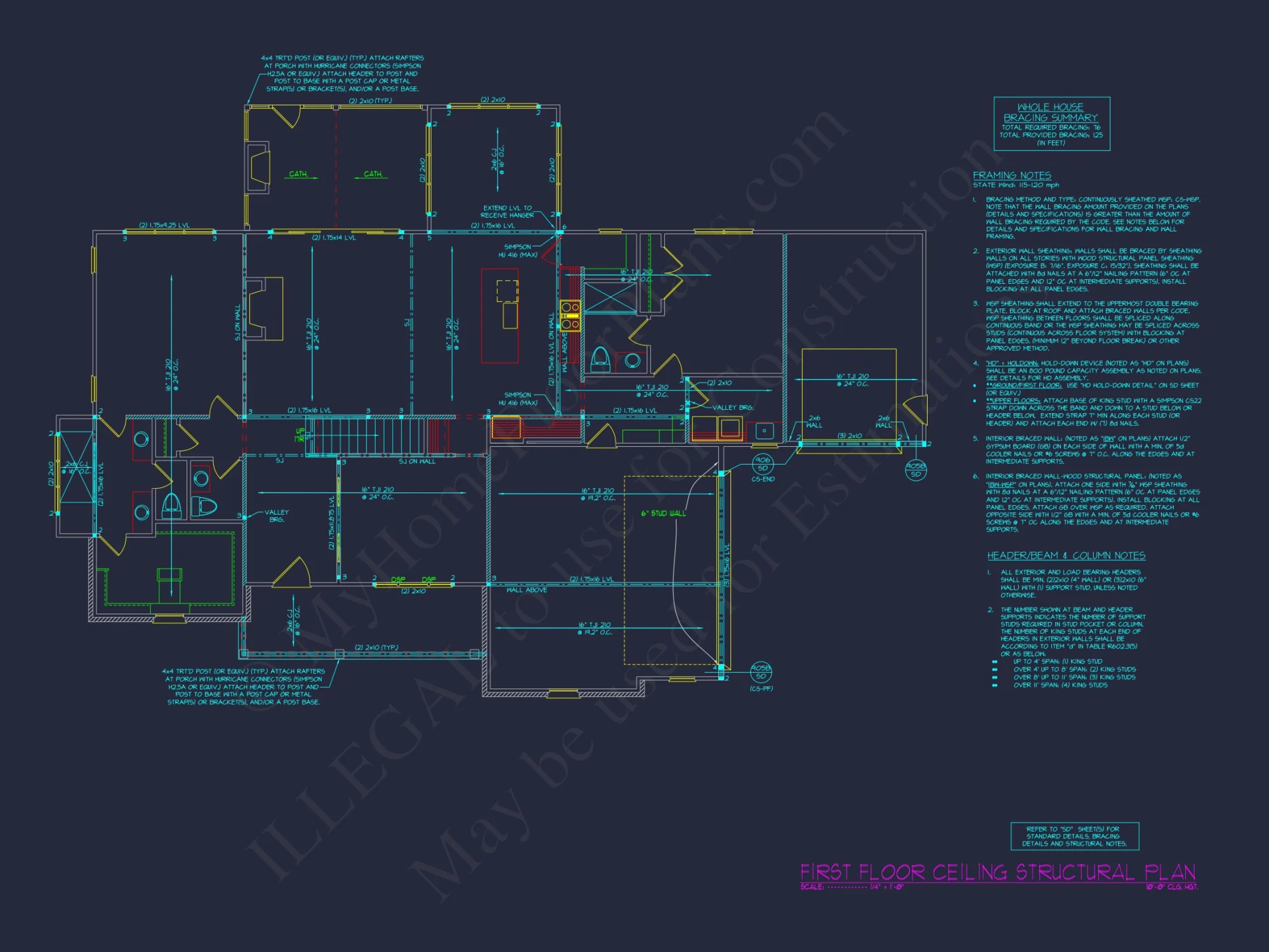Spacious 4-Bedroom house Plan with Floor Plans and CAD Designs