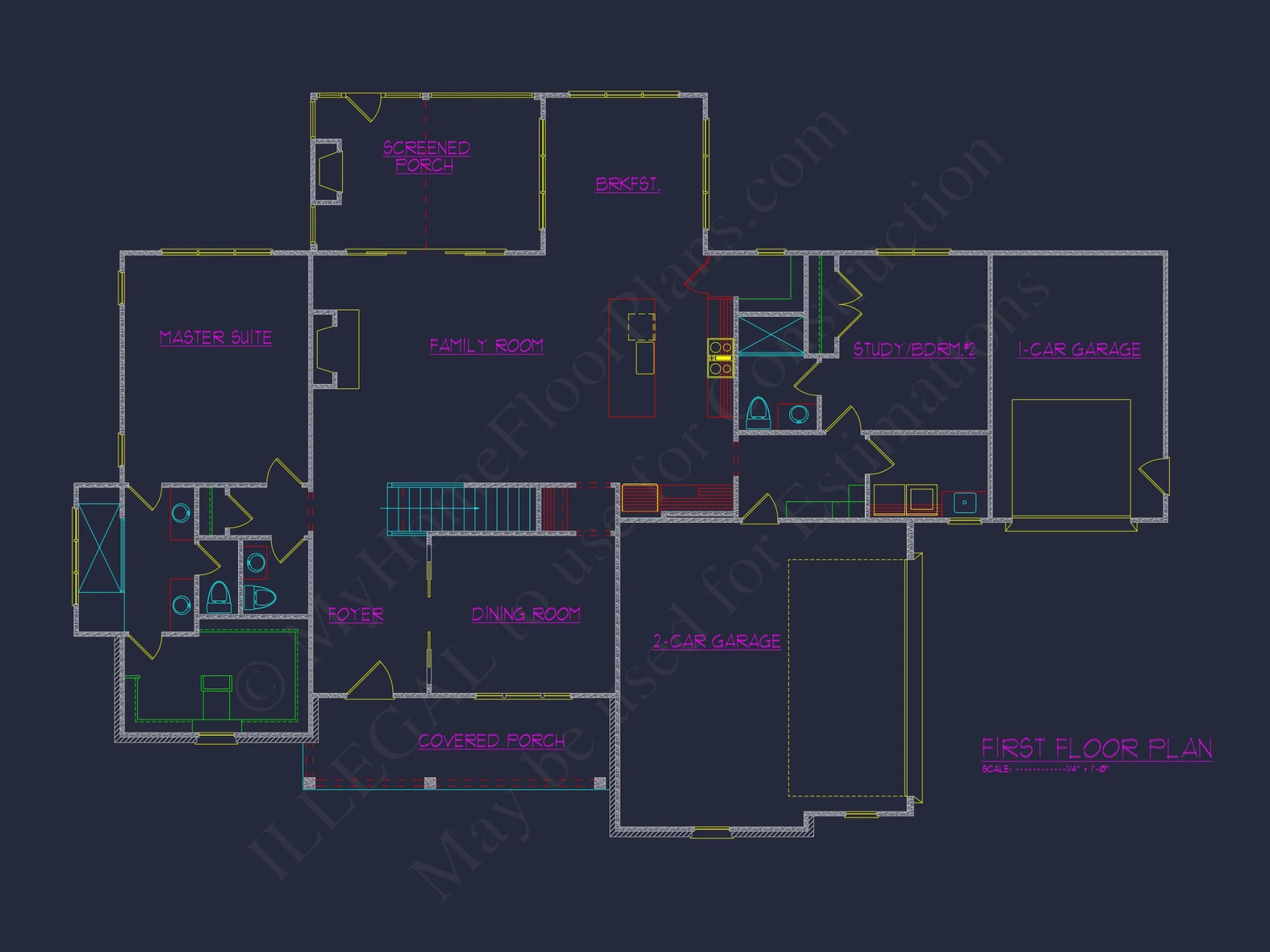 Spacious 4-Bedroom house Plan with Floor Plans and CAD Designs