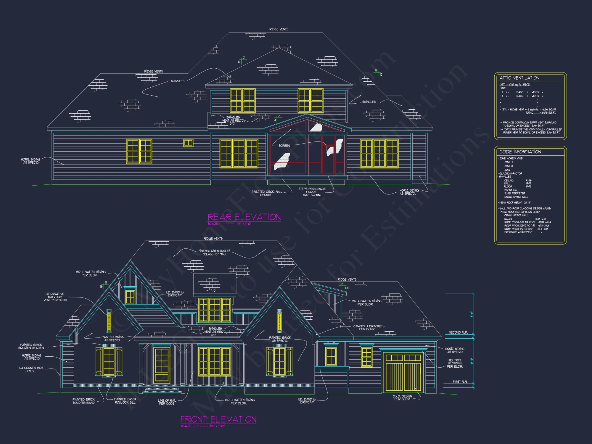 Spacious 4-Bedroom house Plan with Floor Plans and CAD Designs