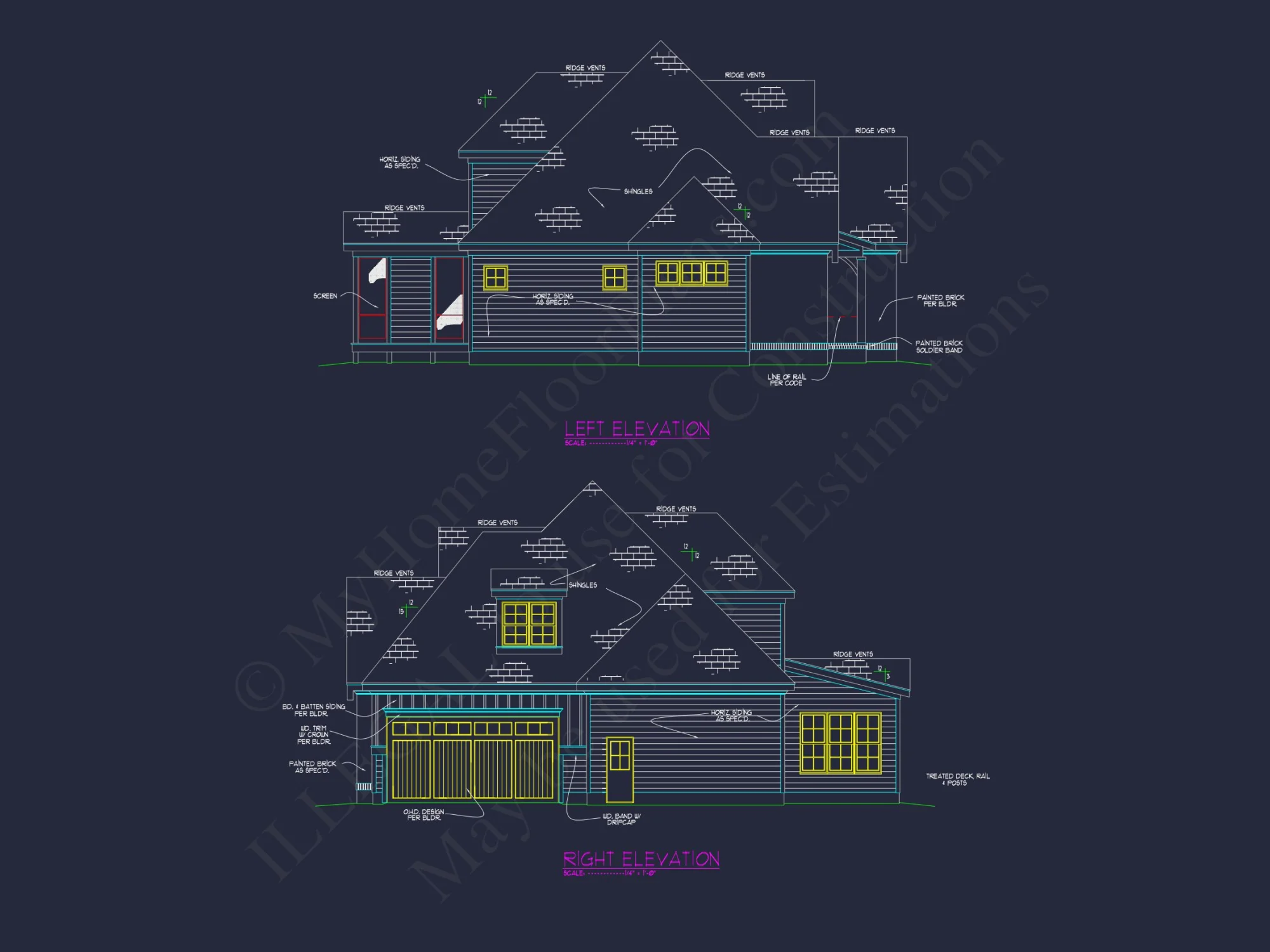 Spacious 4-Bedroom house Plan with Floor Plans and CAD Designs