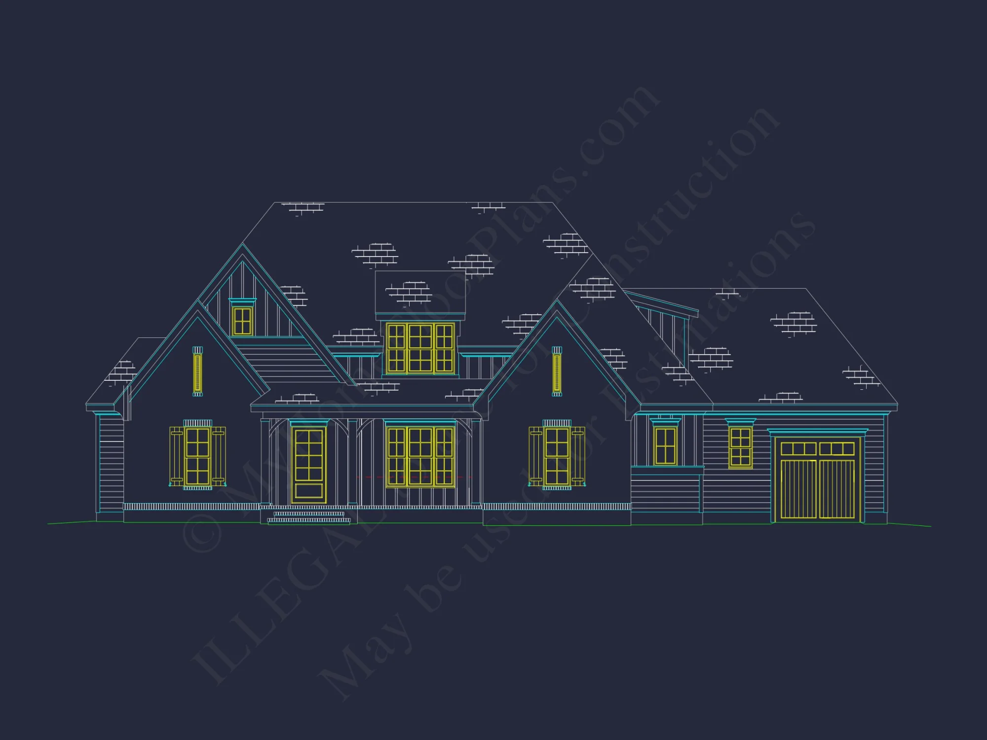 Spacious 4-Bedroom house Plan with Floor Plans and CAD Designs