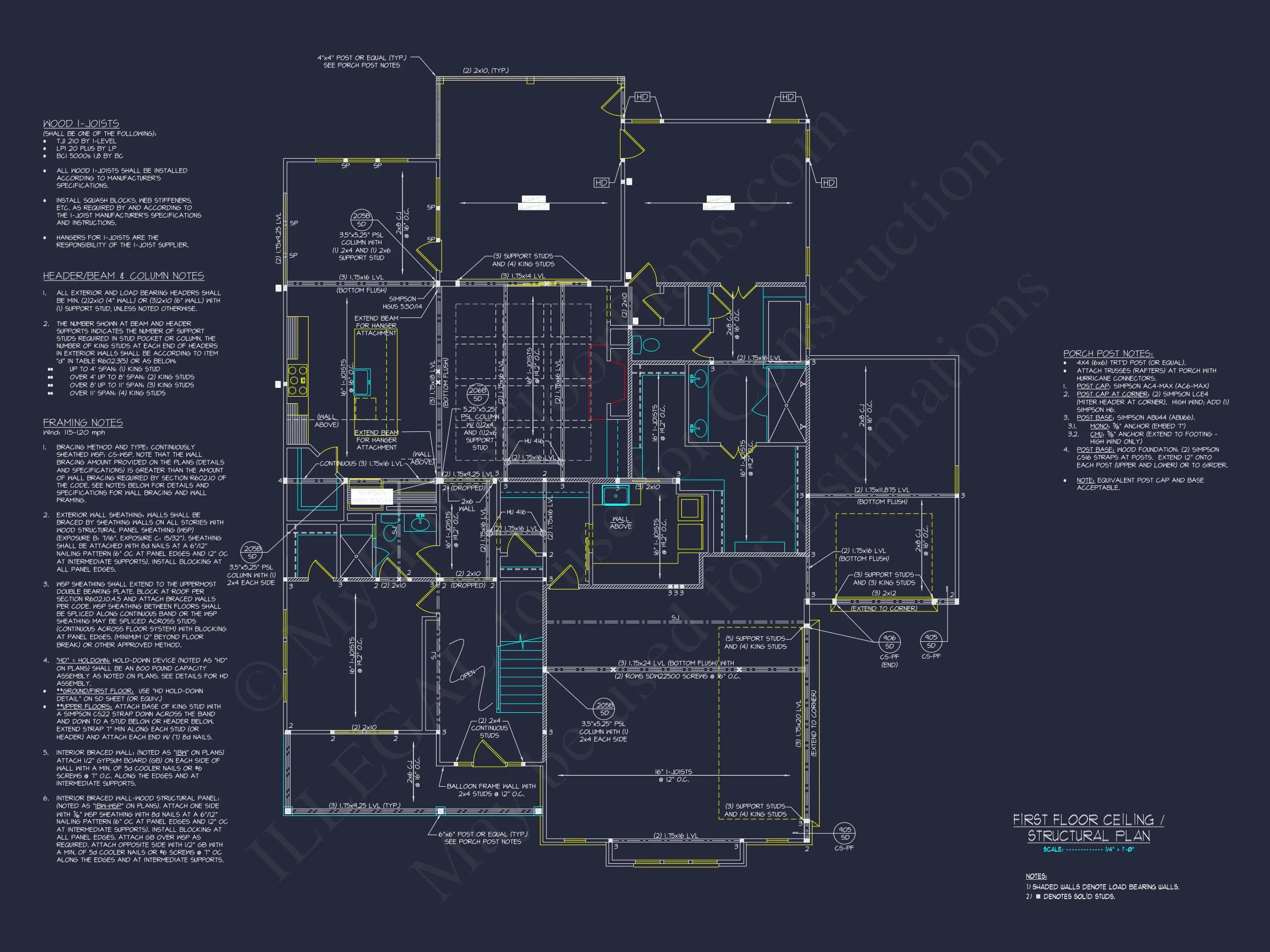 Modern Craftsman house Plan with Spacious Floor Plan & CAD Designs
