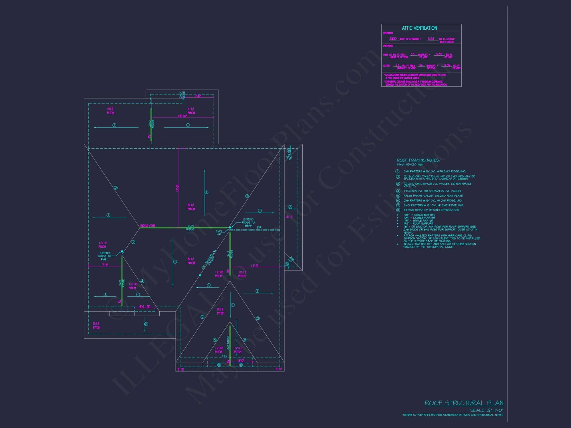 Modern Architectural house Plan with 2 Floors and 4 Beds