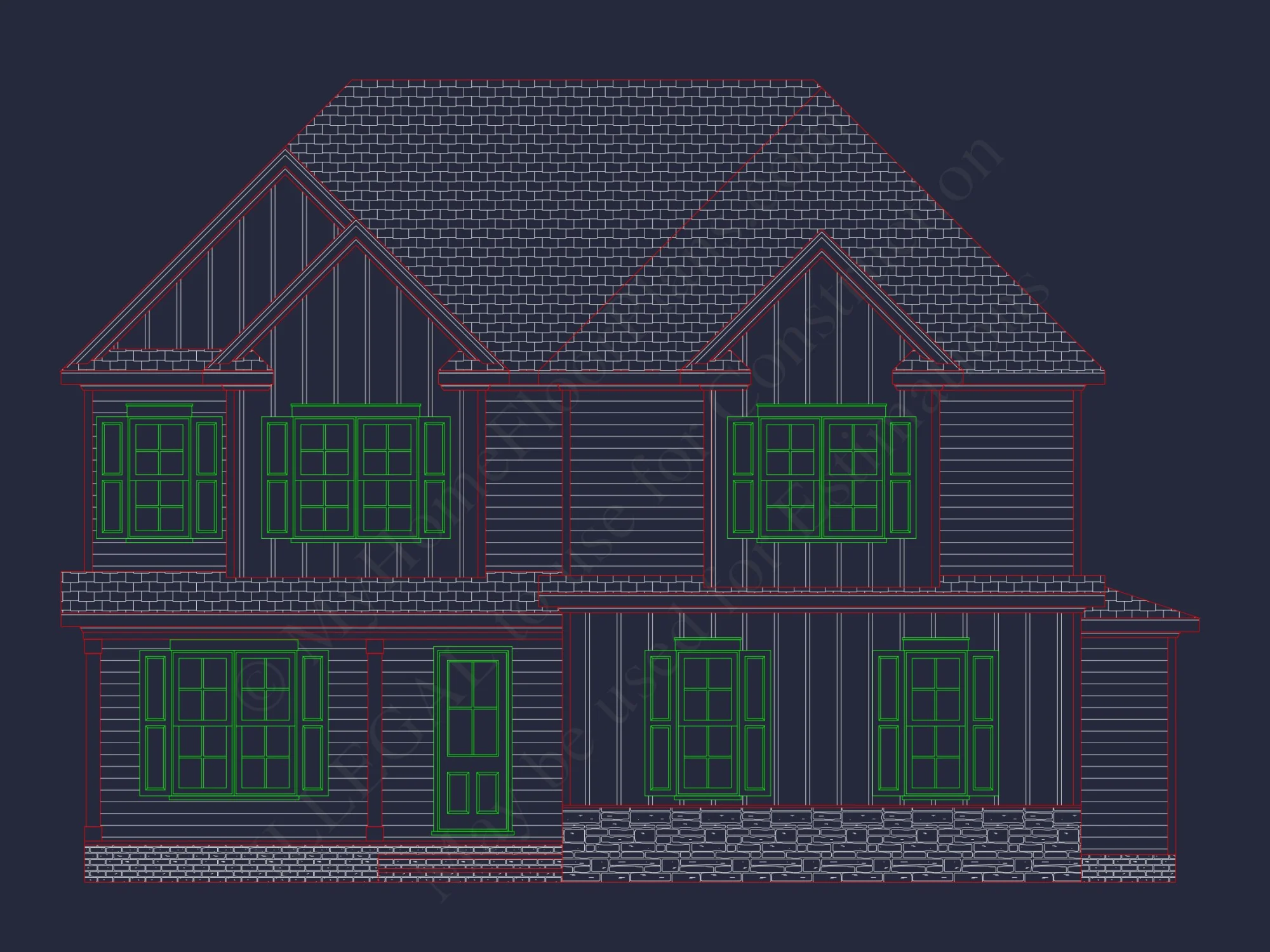 Modern Architectural house Plan with 2 Floors and 4 Beds