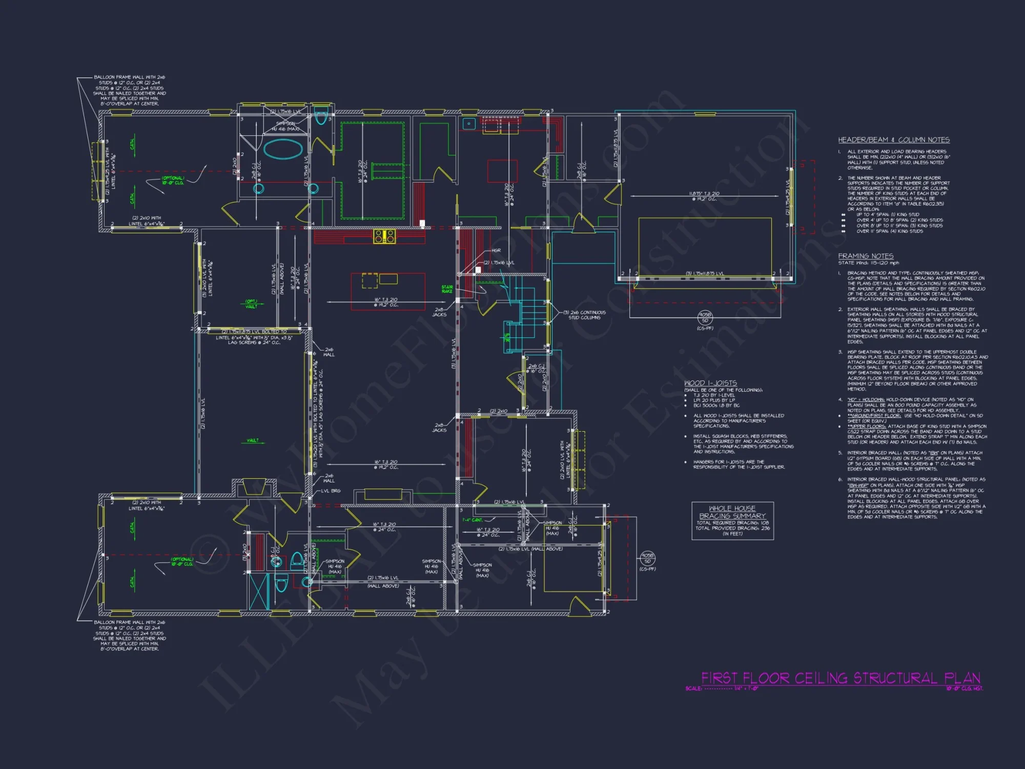 Modern Craftsman house Plan with 2-Story Blueprint Designs