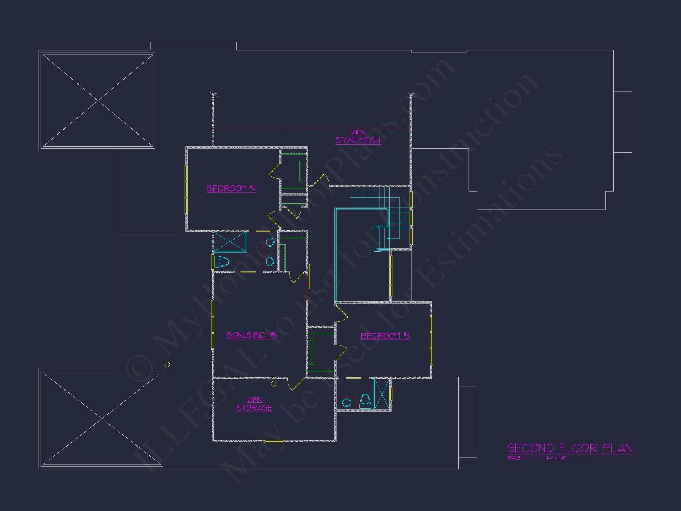 Modern Craftsman house Plan with 2-Story Blueprint Designs