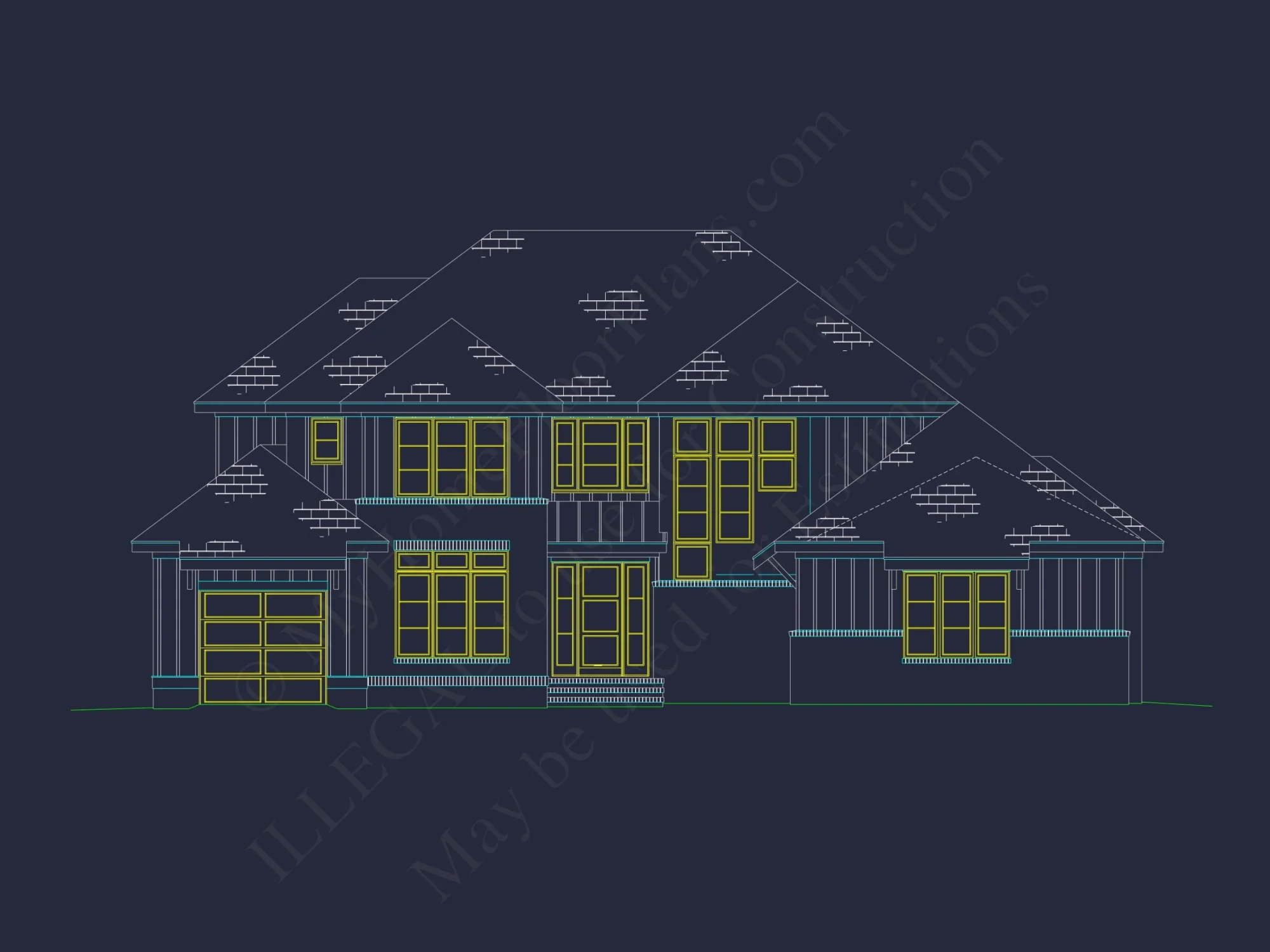 Modern Craftsman house Plan with 2-Story Blueprint Designs