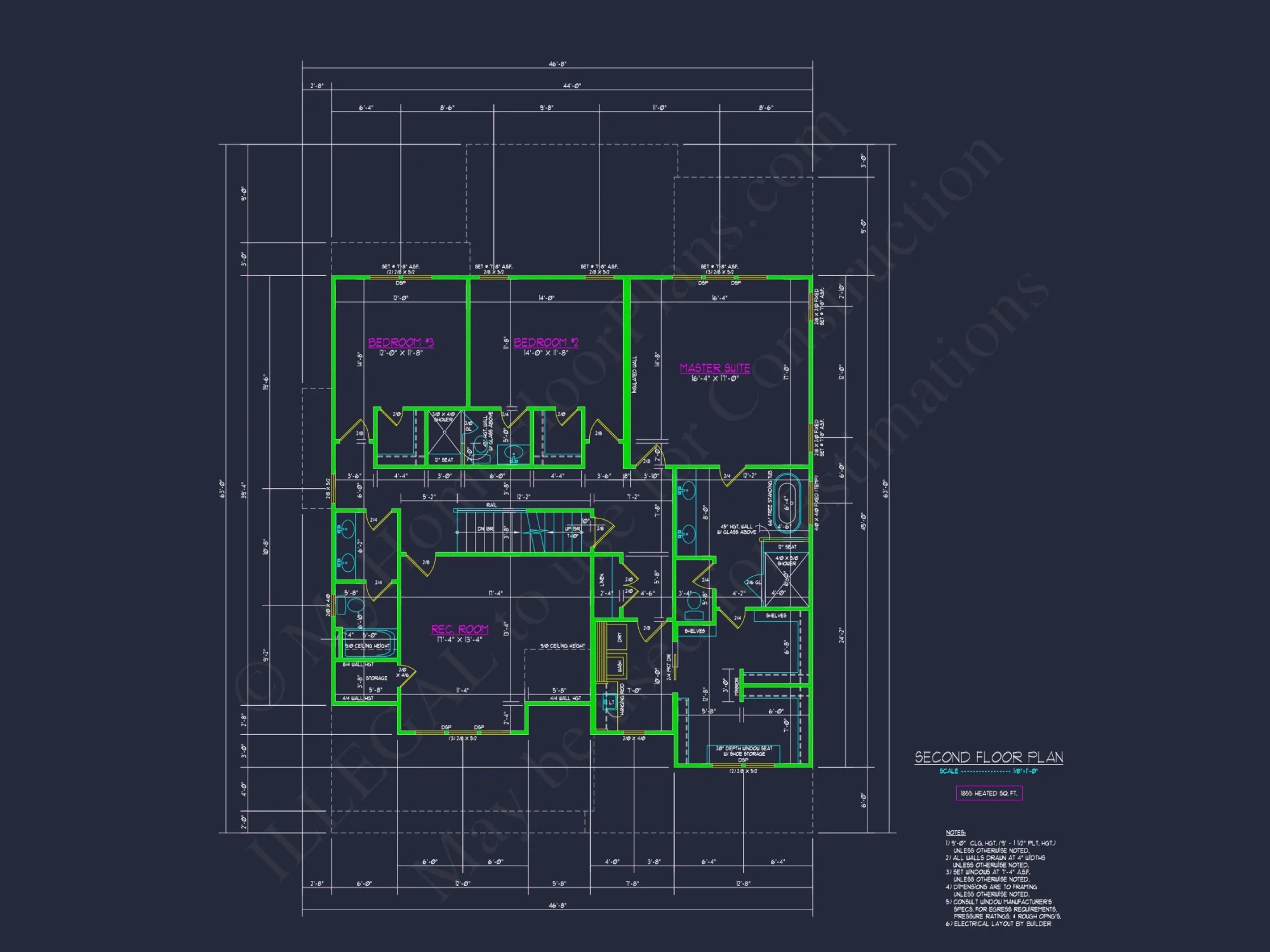 Modern Craftsman house Plan with Open Floor Plan & CAD Design