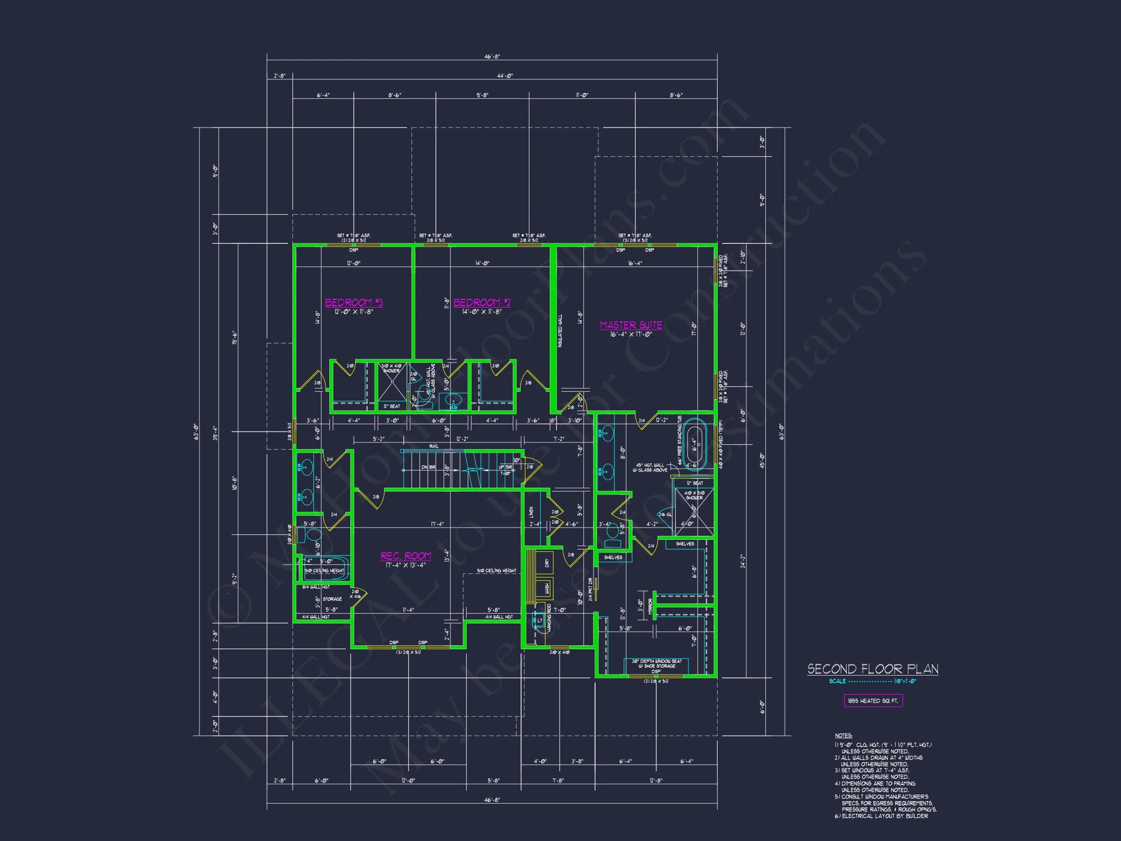 Modern Craftsman house Plan with Open Floor Plan & CAD Design