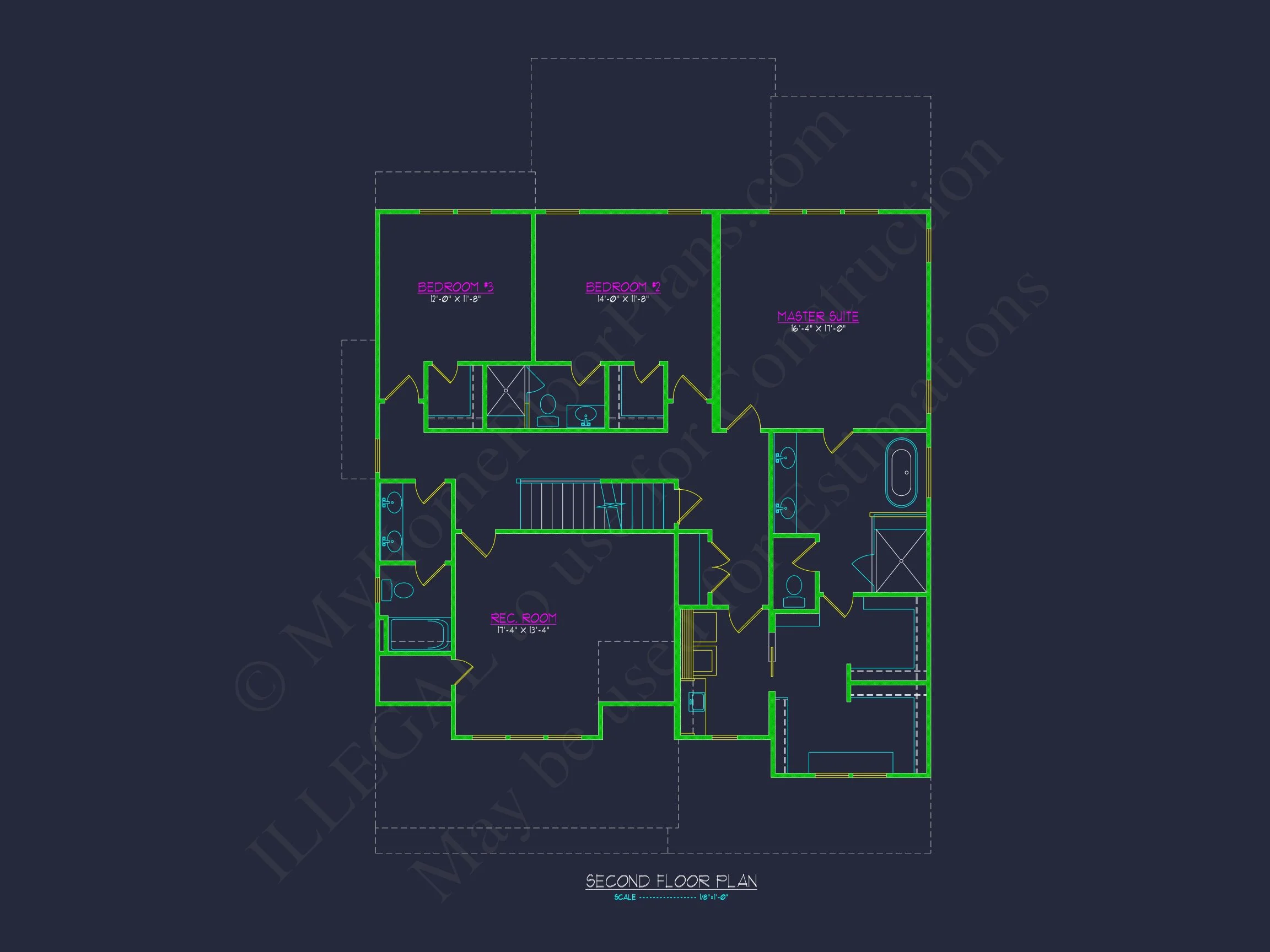 Modern Craftsman house Plan with Open Floor Plan & CAD Design