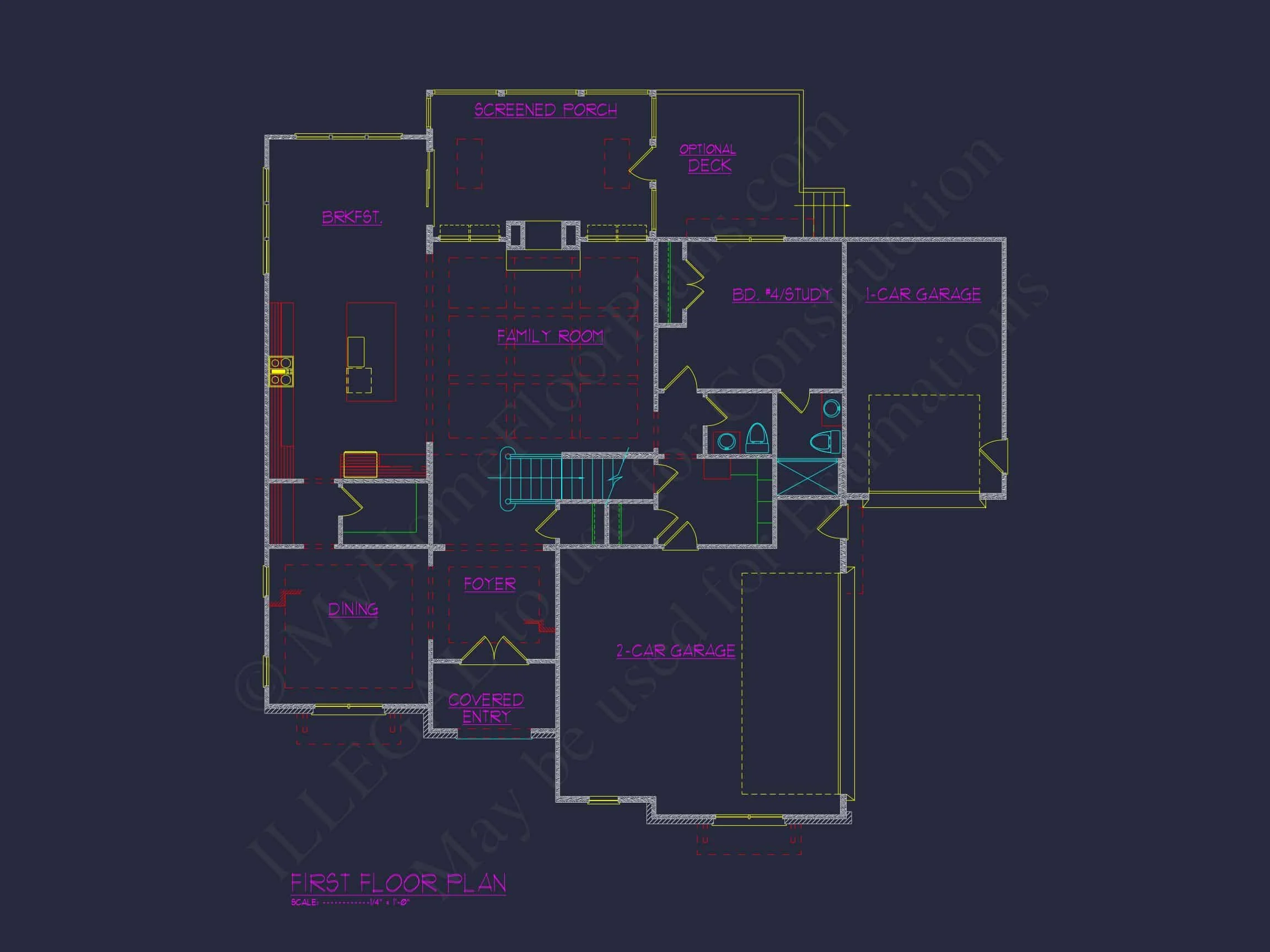 Beautiful house Plan with 4 Bedrooms, CAD Blueprints & Designs