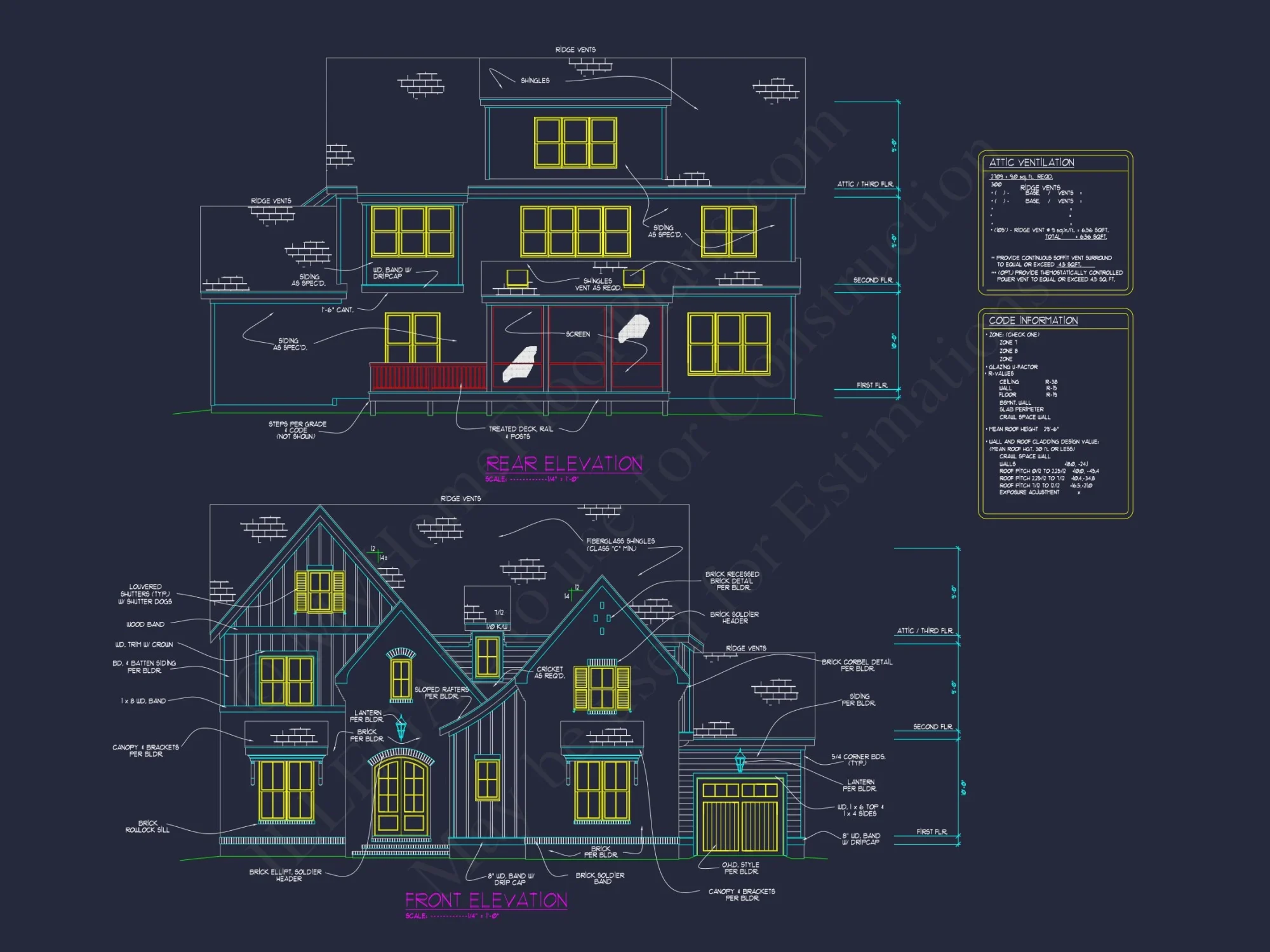 Beautiful house Plan with 4 Bedrooms, CAD Blueprints & Designs