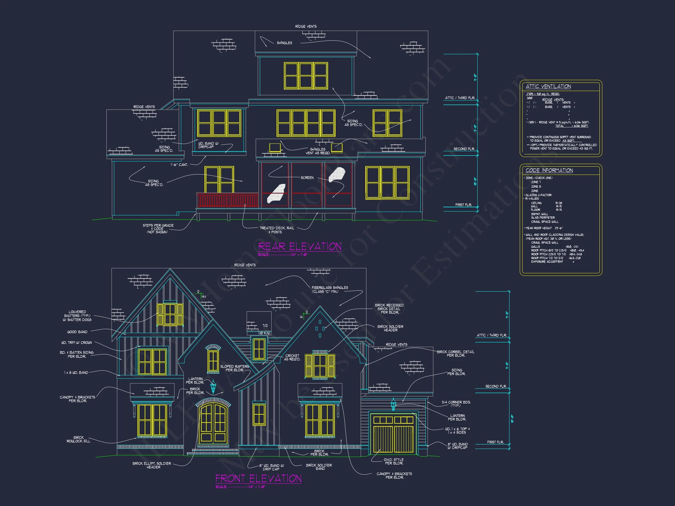 Beautiful house Plan with 4 Bedrooms, CAD Blueprints & Designs