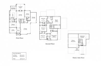 Elegant 3-Story Modern Craftsman house Plan with 5 Bedrooms