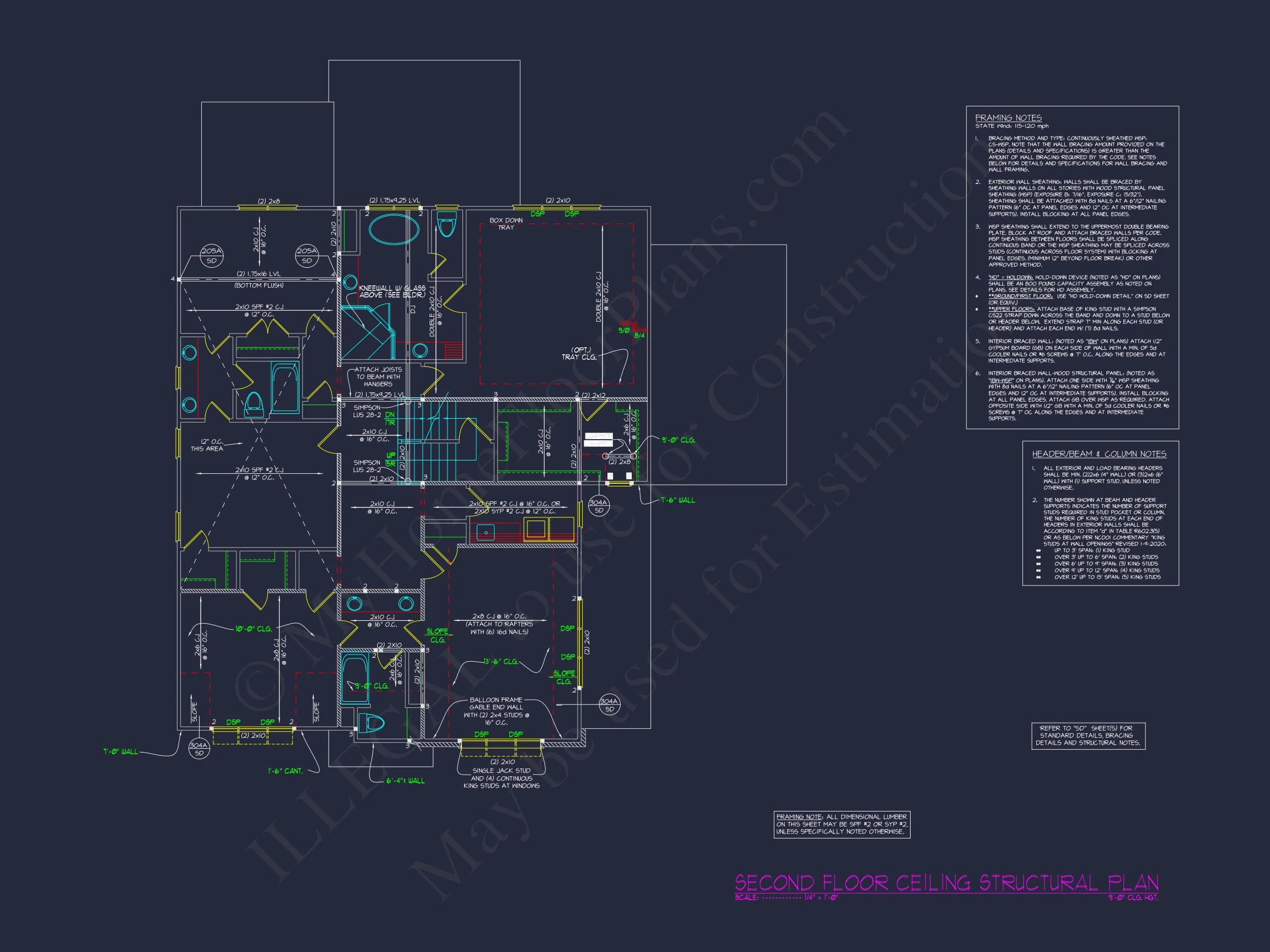 Elegant 3-Story Modern Craftsman house Plan with 5 Bedrooms