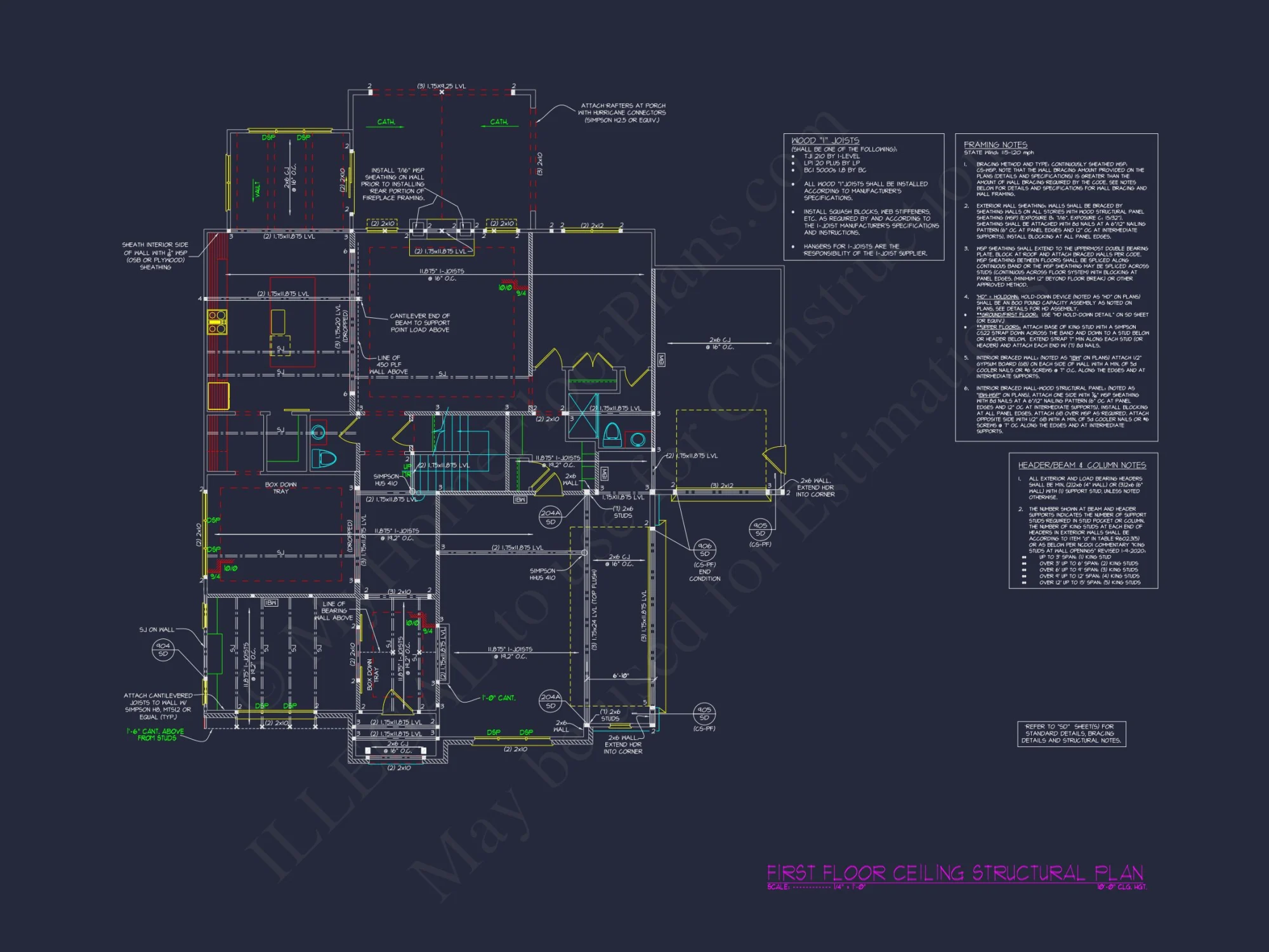 Elegant 3-Story Modern Craftsman house Plan with 5 Bedrooms