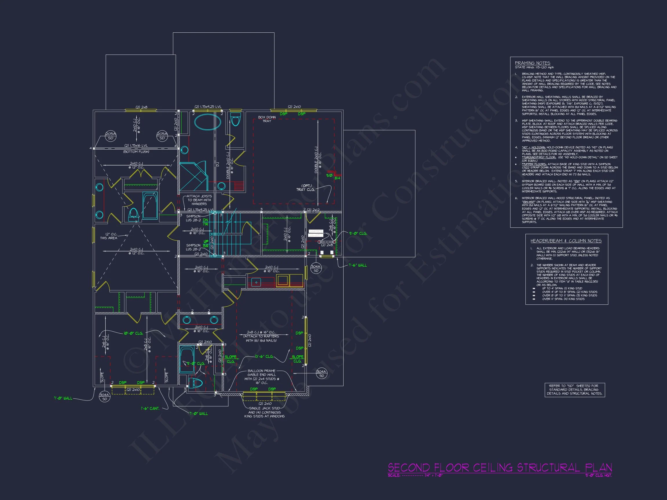 Farmhouse house Floor Plan with CAD Blueprint Designs