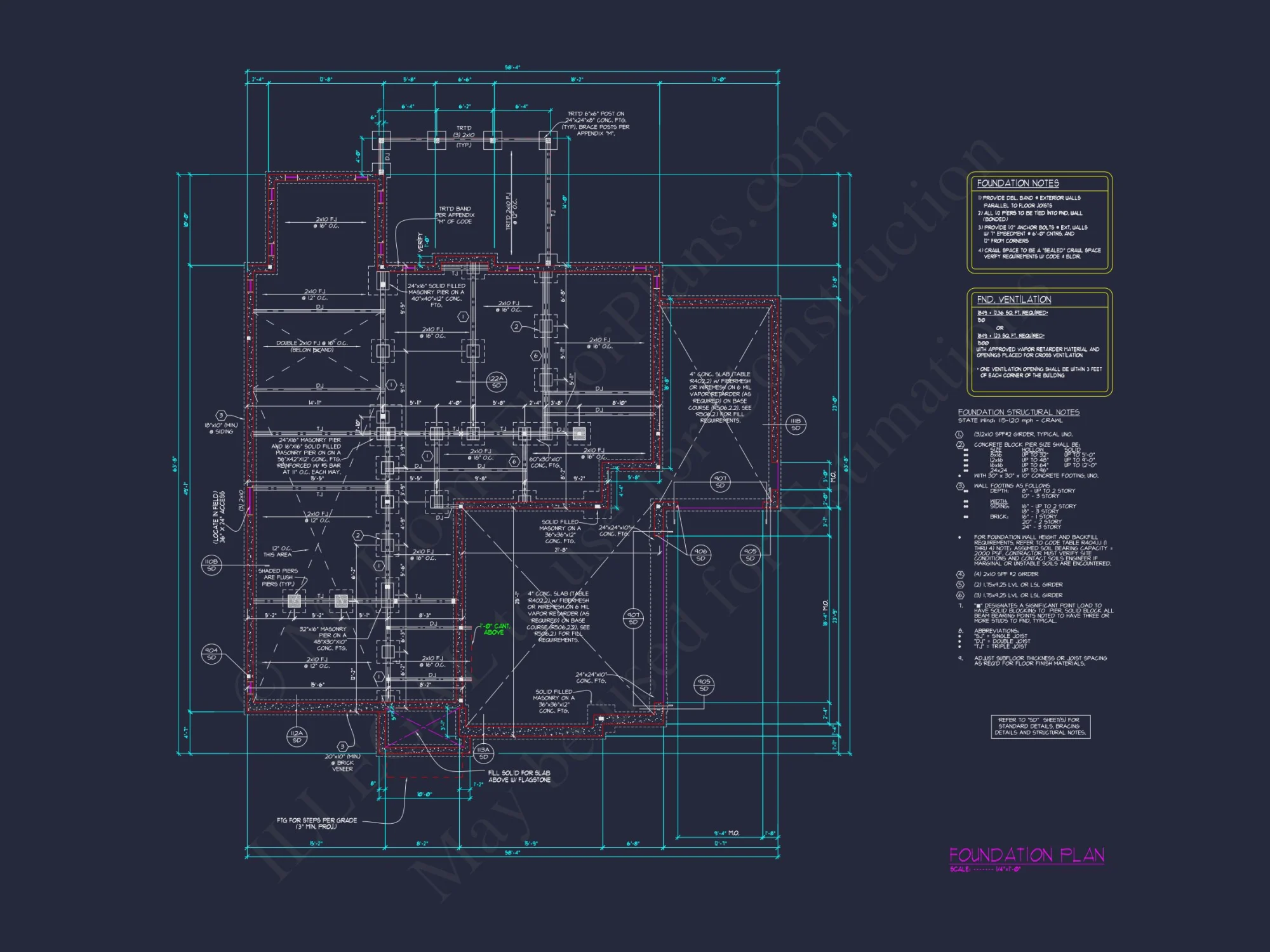 Farmhouse house Floor Plan with CAD Blueprint Designs