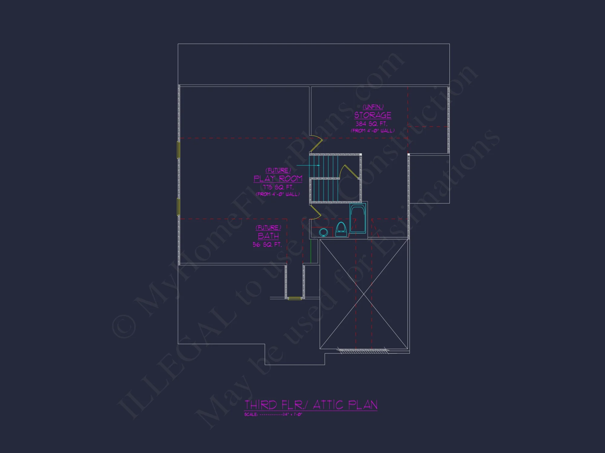 Farmhouse house Floor Plan with CAD Blueprint Designs