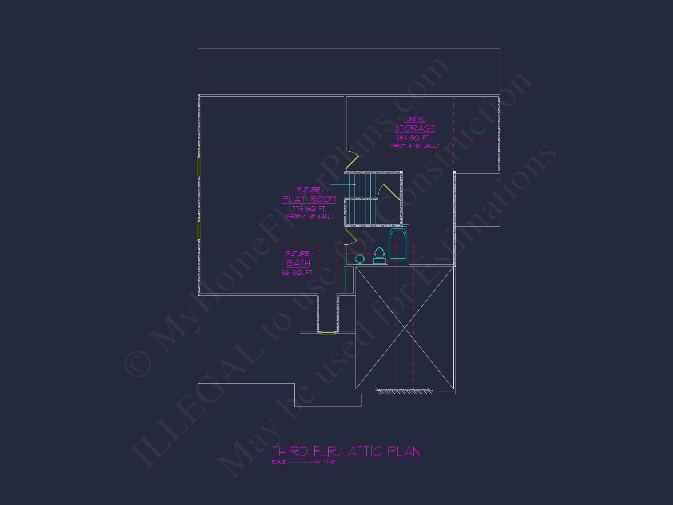 Farmhouse house Floor Plan with CAD Blueprint Designs