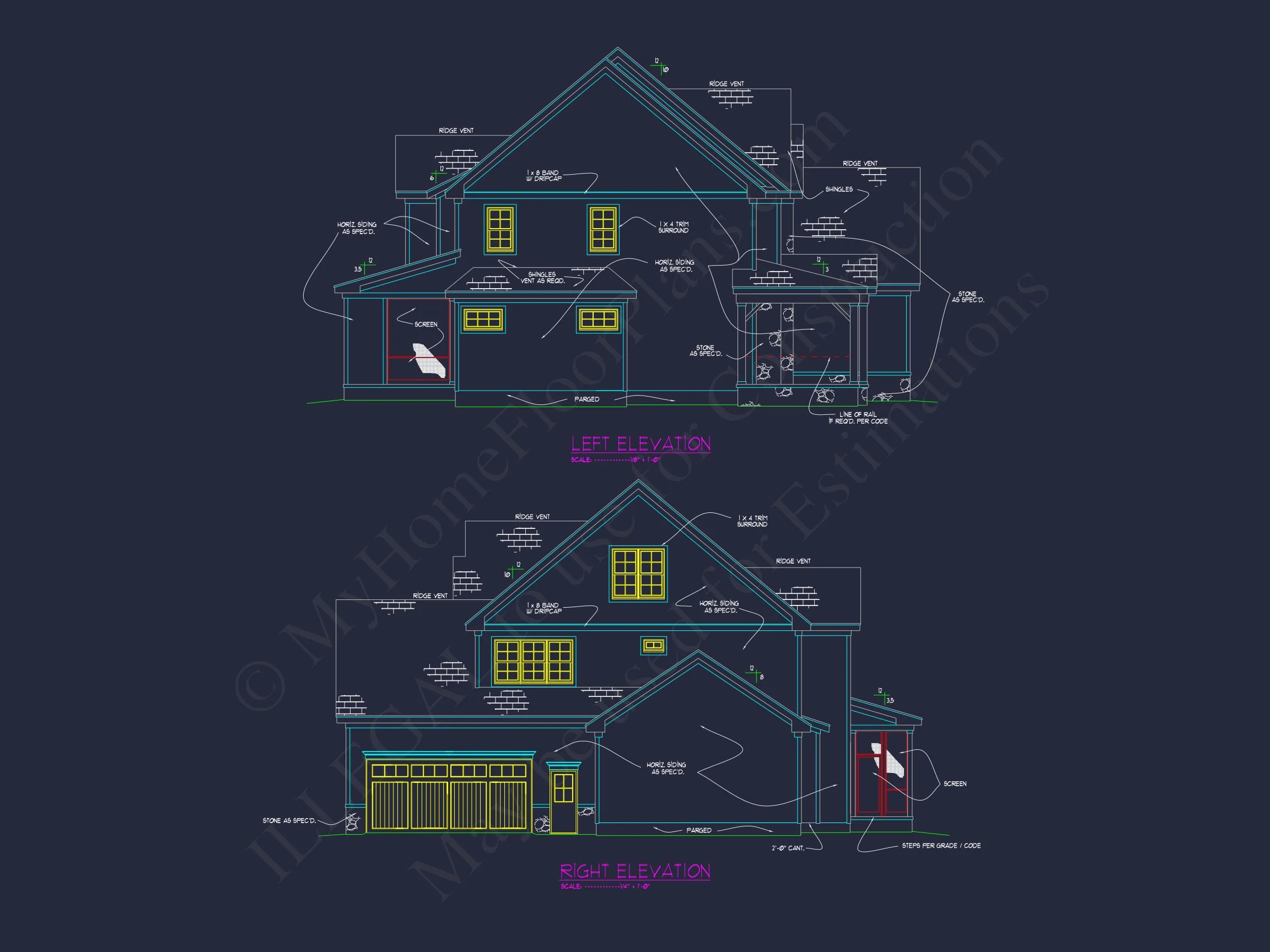 20-1128 HOUSE PLAN - Elegant House Plan with Blueprint CAD Architecture Designs 6 Elegant house Plan with Blueprint CAD Architecture Designs