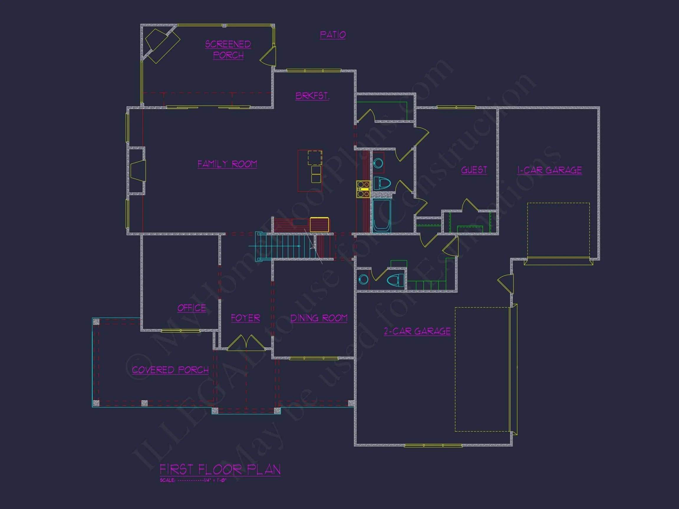 20-1128 HOUSE PLAN - Elegant House Plan with Blueprint CAD Architecture Designs 7 Elegant house Plan with Blueprint CAD Architecture Designs