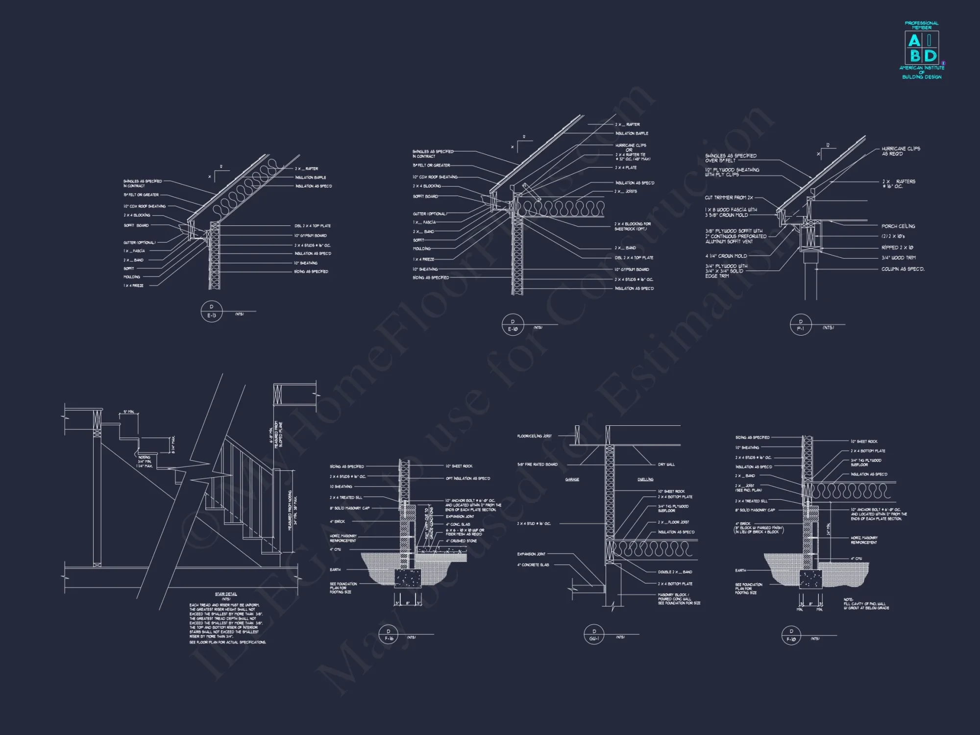 Modern house Architectural CAD Plan with 2 Floors & 4 Beds