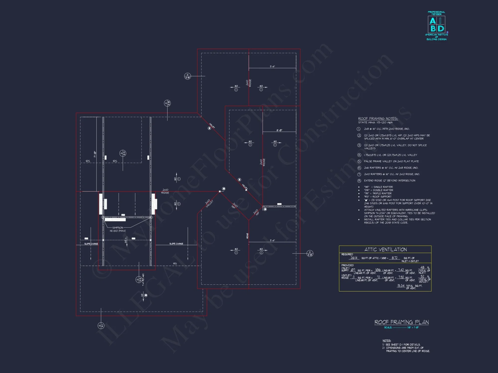 Modern house Architectural CAD Plan with 2 Floors & 4 Beds