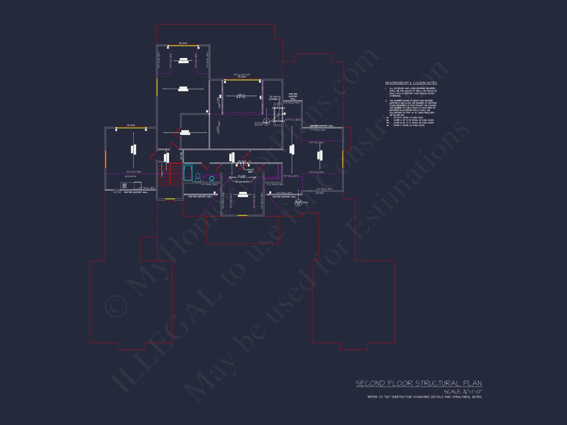 20-1001 HOUSE PLAN - Stunning House Plan with 2 Floors, CAD Blueprint & Designs 13 Stunning house Plan with 2 Floors, CAD Blueprint & Designs