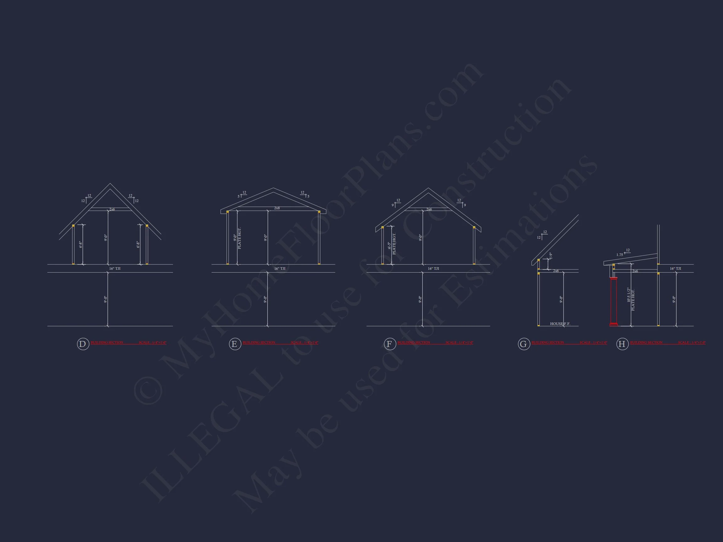20-1001 HOUSE PLAN - Stunning House Plan with 2 Floors, CAD Blueprint & Designs 9 Stunning house Plan with 2 Floors, CAD Blueprint & Designs
