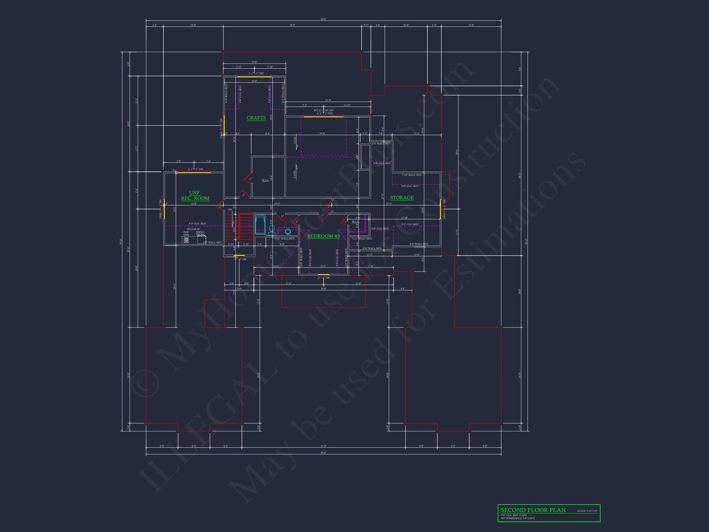 20-1001 HOUSE PLAN - Stunning House Plan with 2 Floors, CAD Blueprint & Designs 7 Stunning house Plan with 2 Floors, CAD Blueprint & Designs