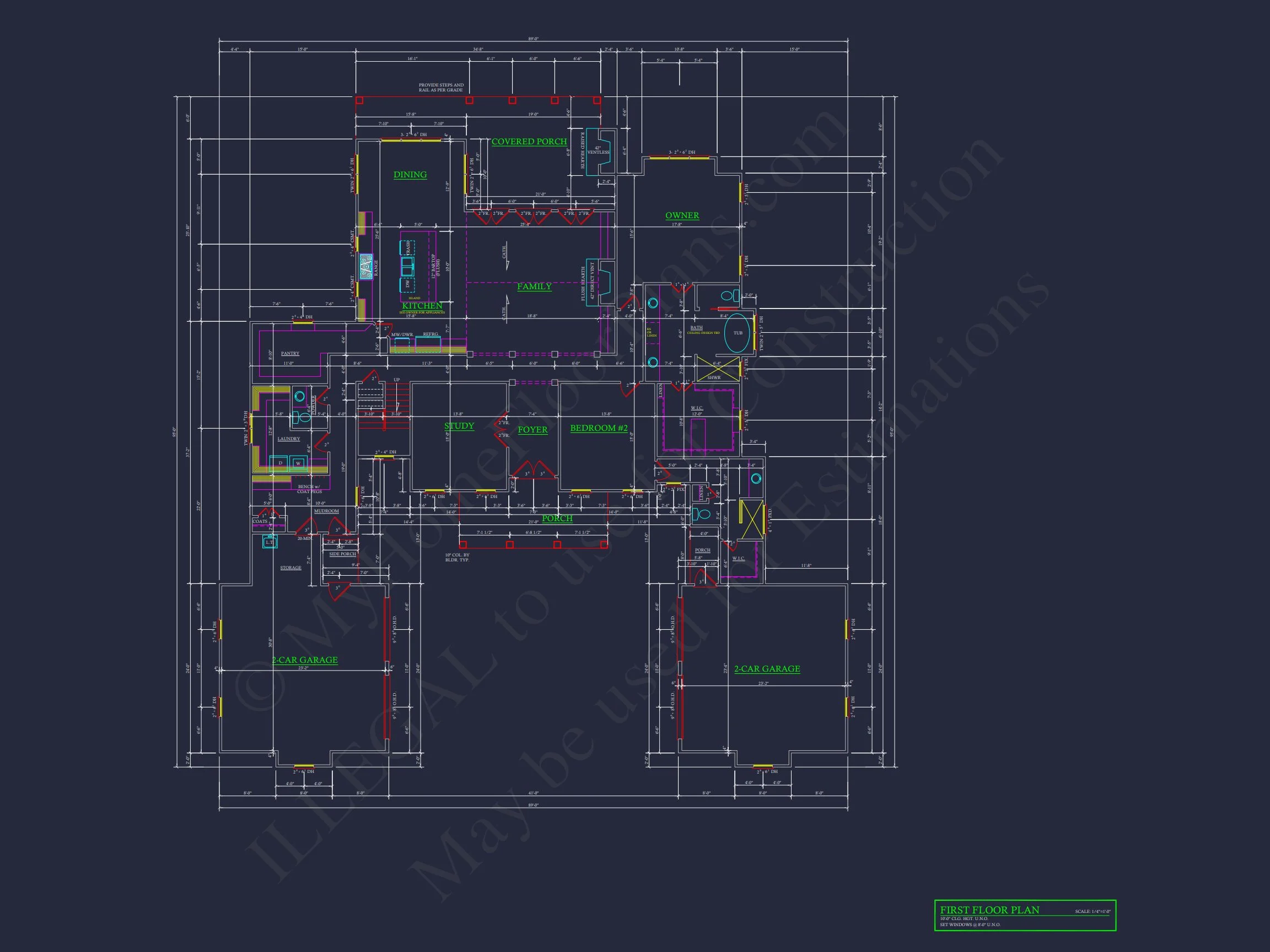 20-1001 HOUSE PLAN - Stunning House Plan with 2 Floors, CAD Blueprint & Designs 6 Stunning house Plan with 2 Floors, CAD Blueprint & Designs