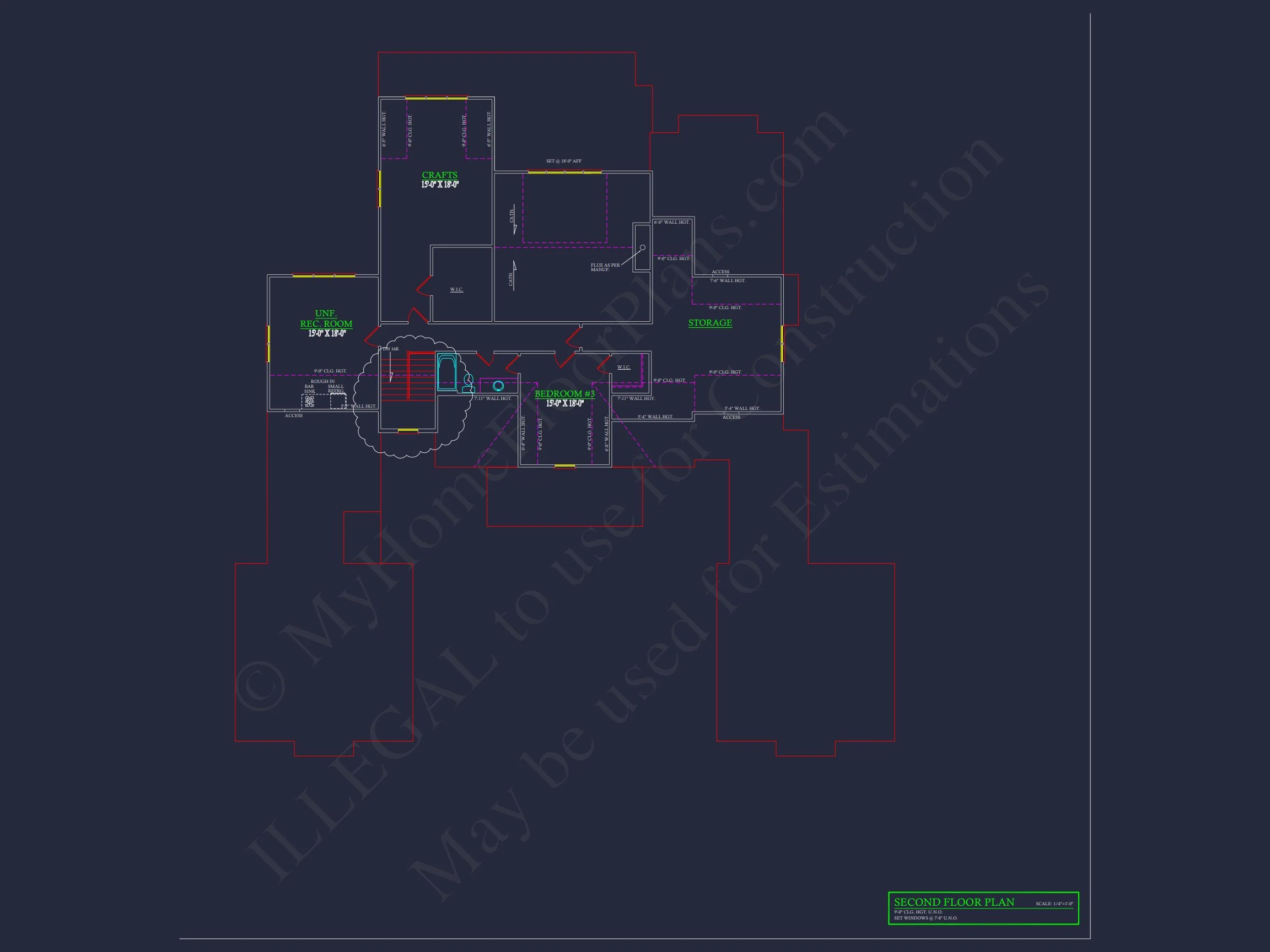 20-1001 HOUSE PLAN - Stunning House Plan with 2 Floors, CAD Blueprint & Designs 5 Stunning house Plan with 2 Floors, CAD Blueprint & Designs