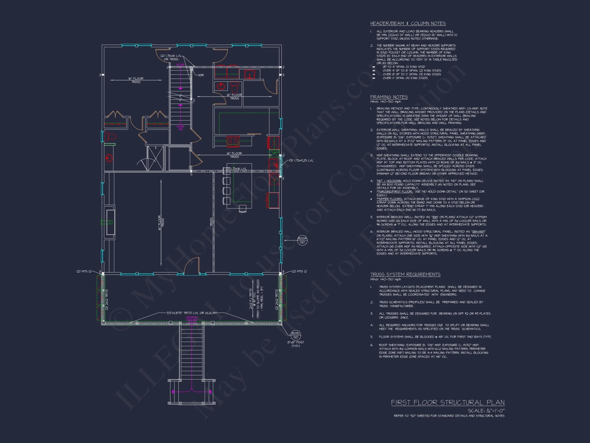 Luxury Beach house Plan with 4 Bedrooms, 3 Stories, CAD Designs