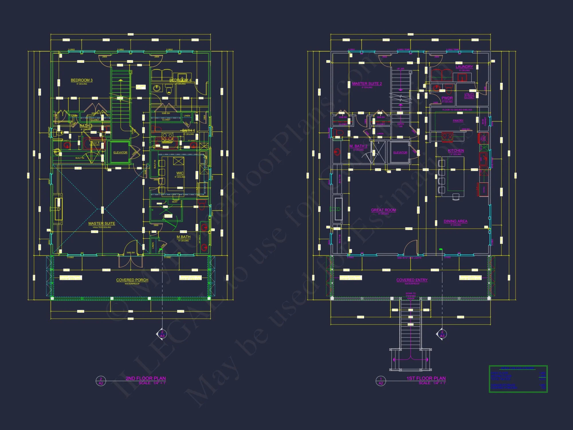 Luxury Beach house Plan with 4 Bedrooms, 3 Stories, CAD Designs