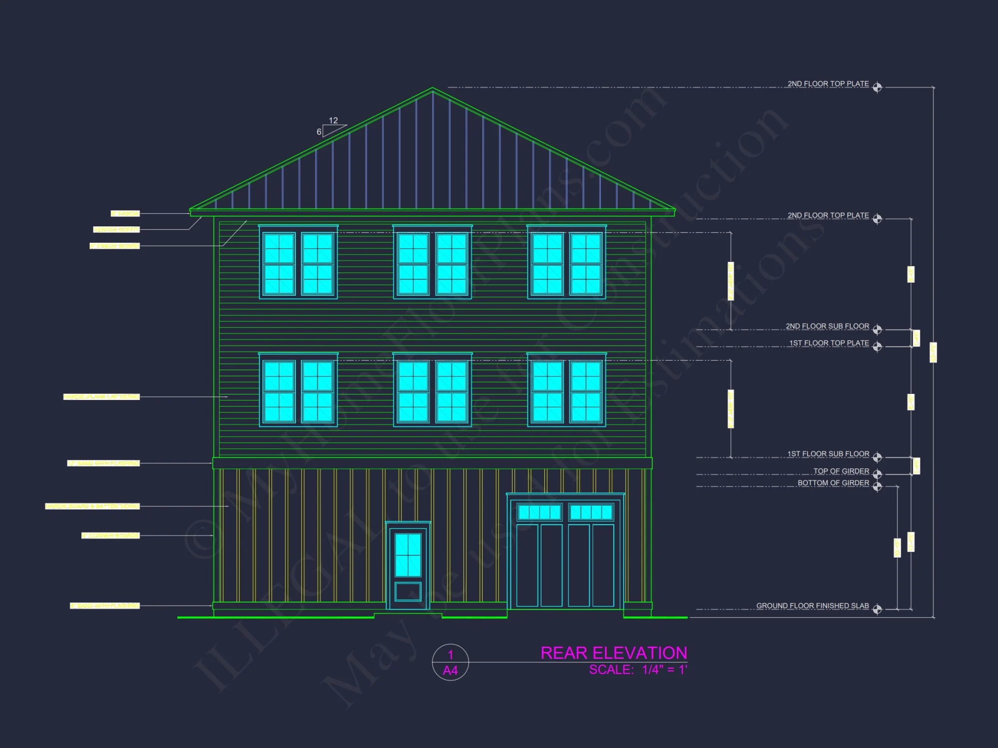 Luxury Beach house Plan with 4 Bedrooms, 3 Stories, CAD Designs