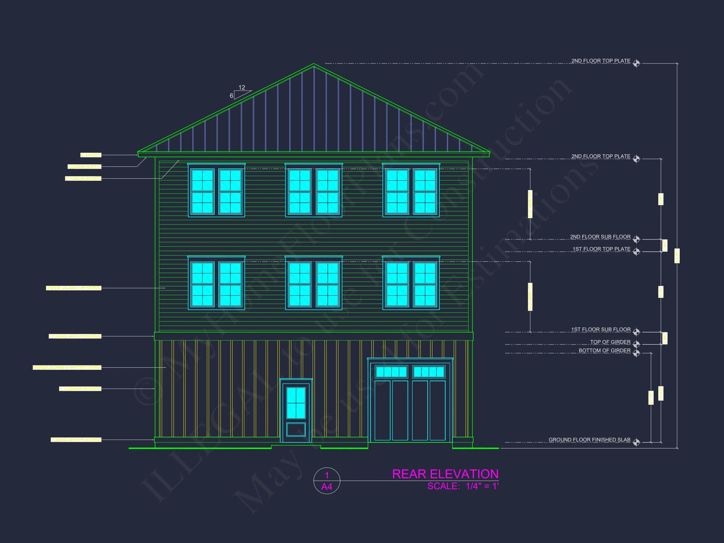 Luxury Beach house Plan with 4 Bedrooms, 3 Stories, CAD Designs