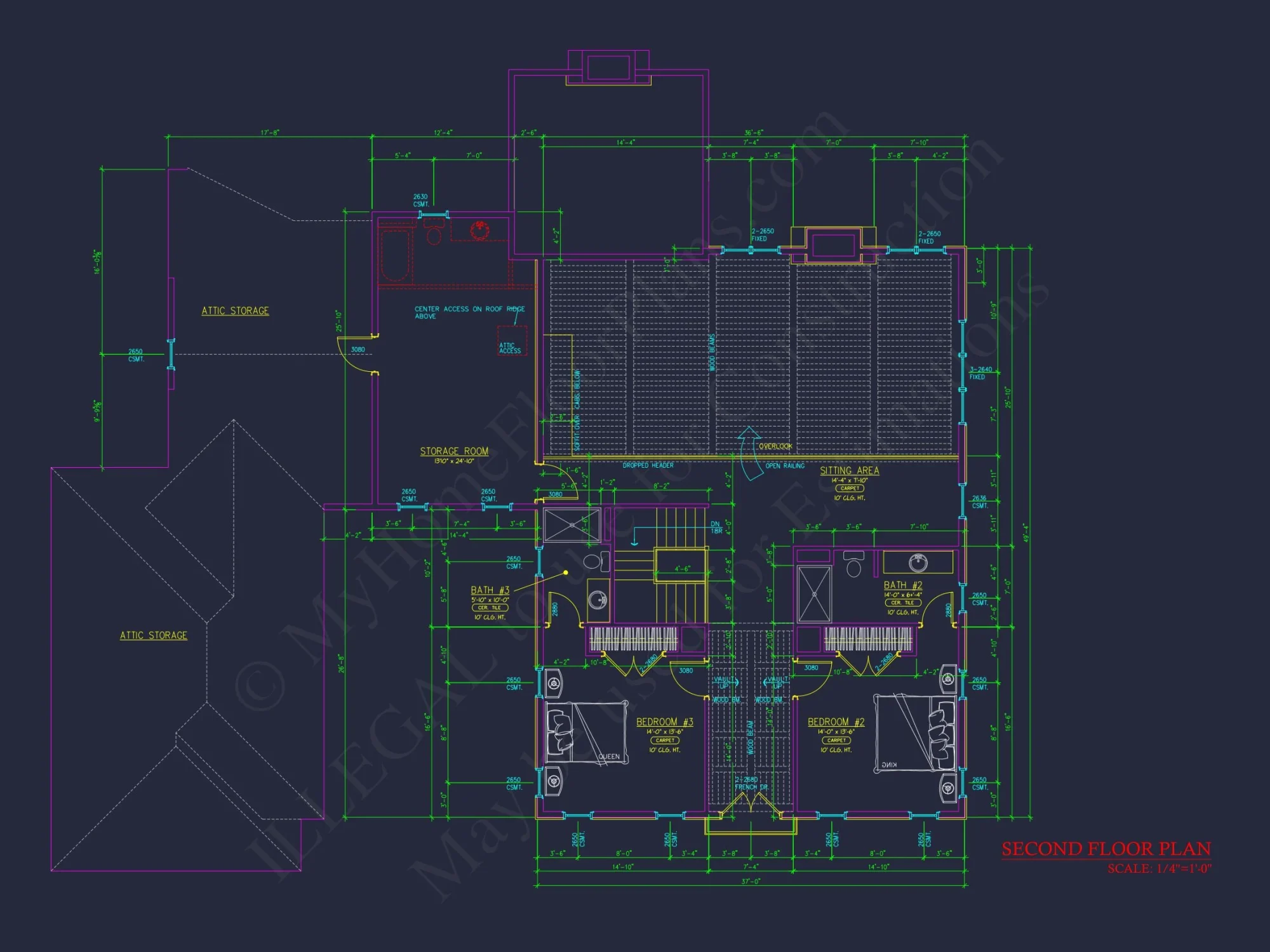 Elegant house Plan: Detailed Blueprint with CAD Architecture Designs
