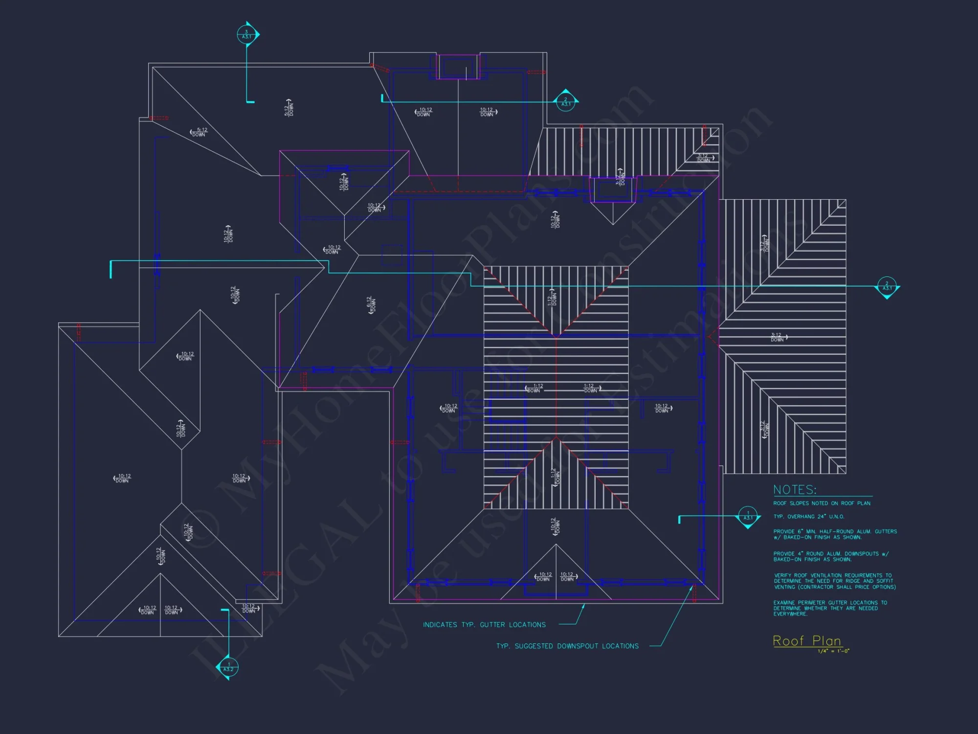 Elegant house Plan: Detailed Blueprint with CAD Architecture Designs